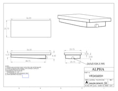 Alpha - 34 Gallon RV Holding Tank - 56" x 23 3/4" x 8 1/2" - VR245685HBLANK