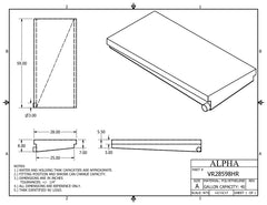 Alpha - 40 Gallon Black Holding Tank - 59" x 28" x 8" - VR28598HRBLANK