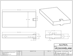Alpha - 37 Gallons Fresh Water Tank - 59 3/4" x 27 3/4" x 8 1/2" * - VR28606WBLANK