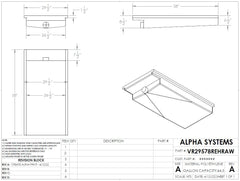 Alpha - RV Holding Tank - 44.5 Gallons - 58" x 29.5" x 8.5" - VR29578REHBLANK - OEM Grade Waste Tank