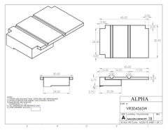 Alpha - 18 Gallon RV Fresh Water Tank - 45" x 30" x 6 1/2" - VR304565WBLANK - FDA Approved Blank Tank
