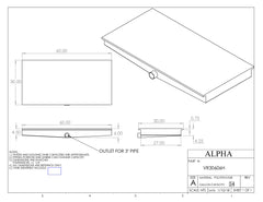 Alpha - 30.5 Gallon RV Holding Tank - 60" x 30" x 6 5/8" - VR30606HBLANK
