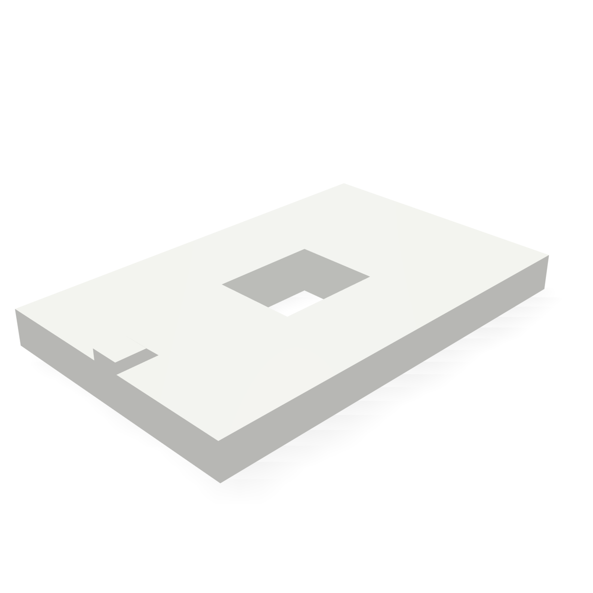 Alpha VR37575WBLANK — print-based underside view of stepped blank body
