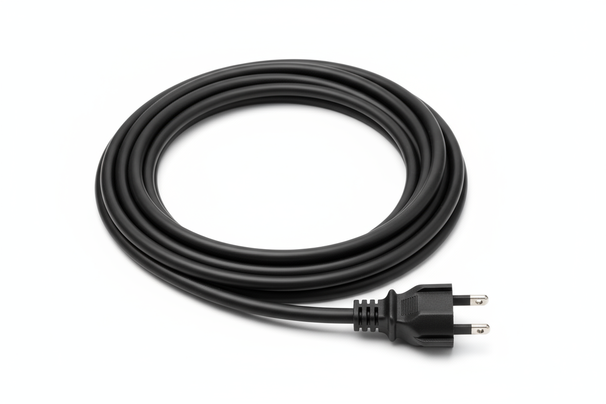 a black 110v power cord