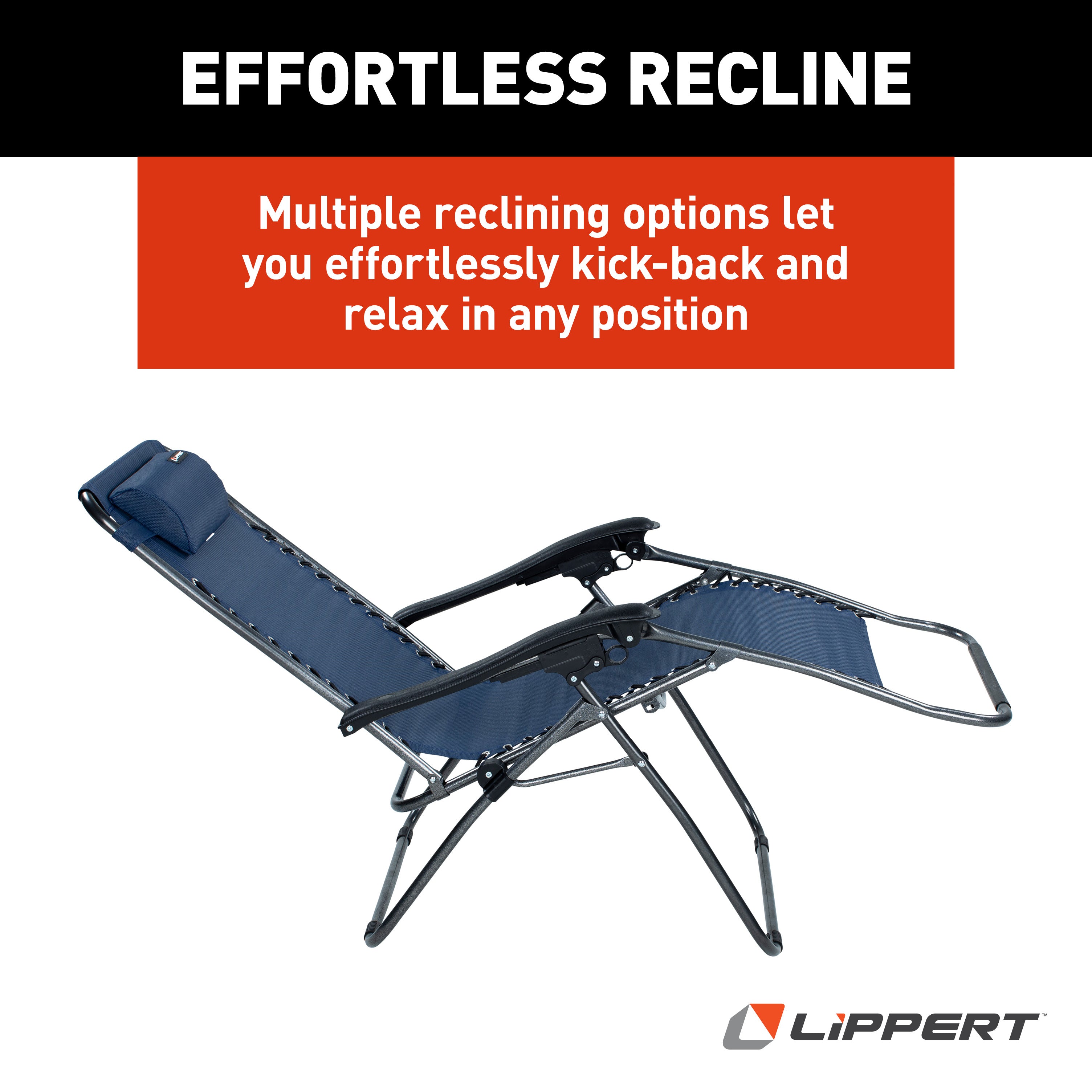 Lippert - Stargazer Xl Zero-Gravity Chair - Navy - Image 4