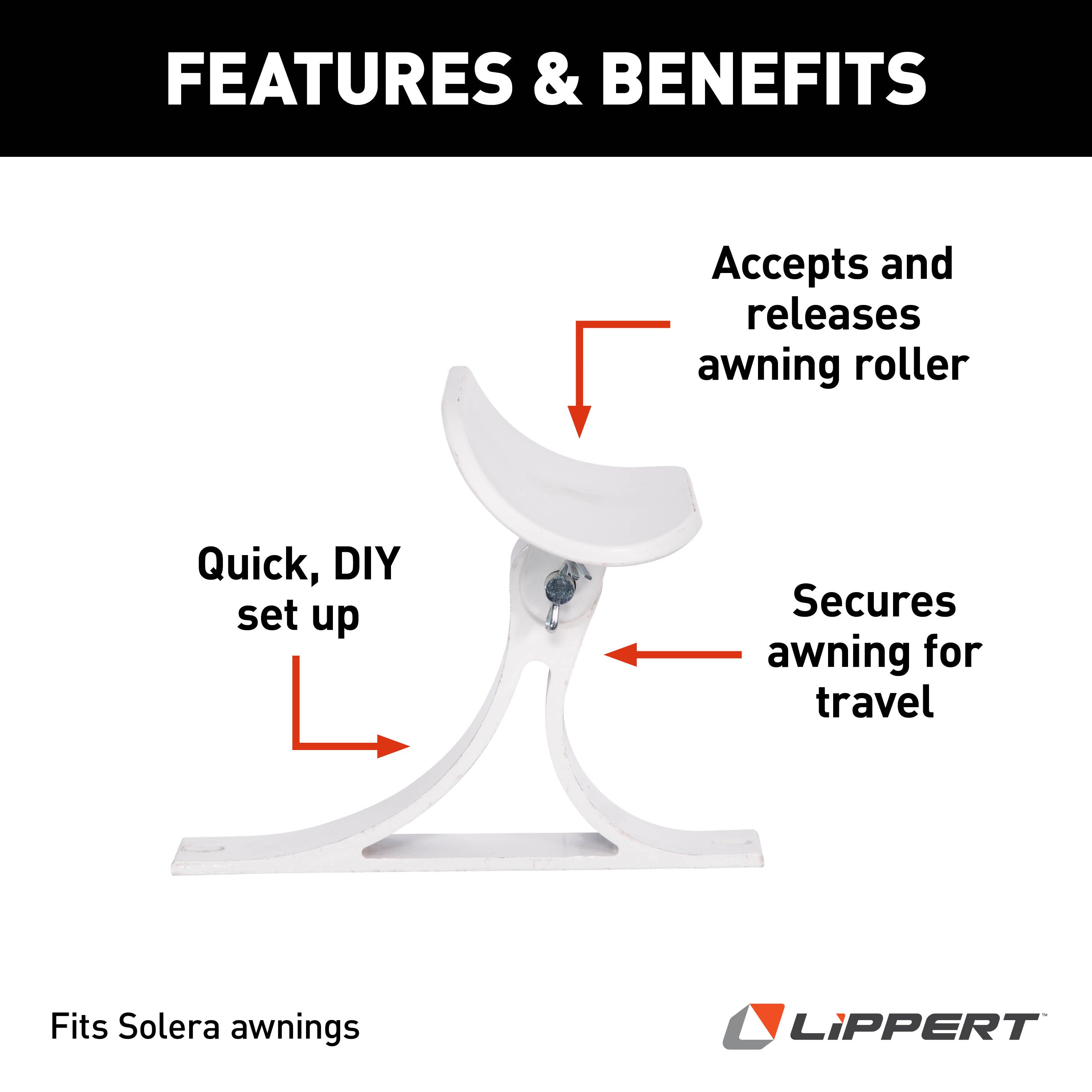 Solera Awning Roller Cradle Support - White #289373 - Image 2