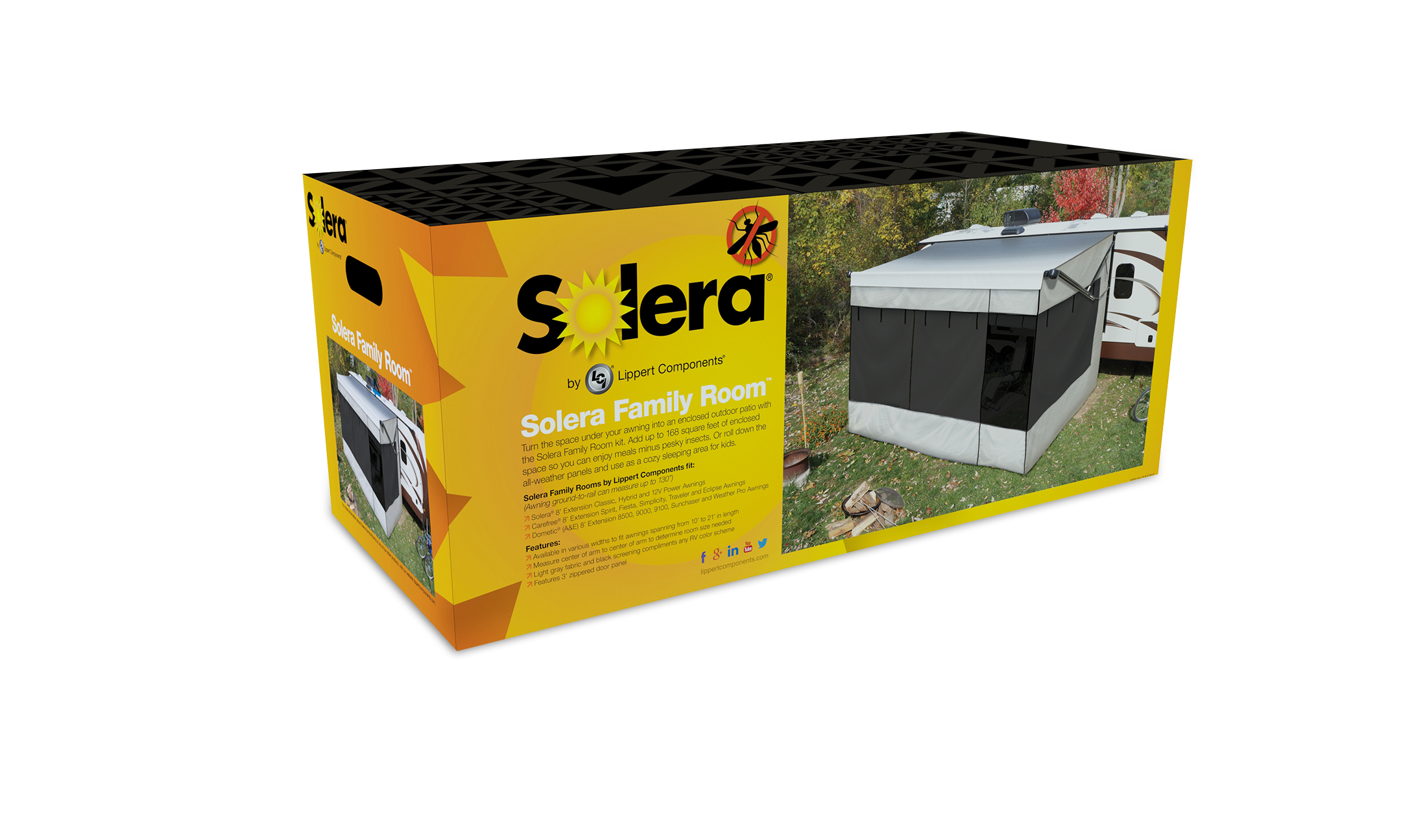 Solera Family Room Rv Awning Screen Room - 13' #362228 - Image 7