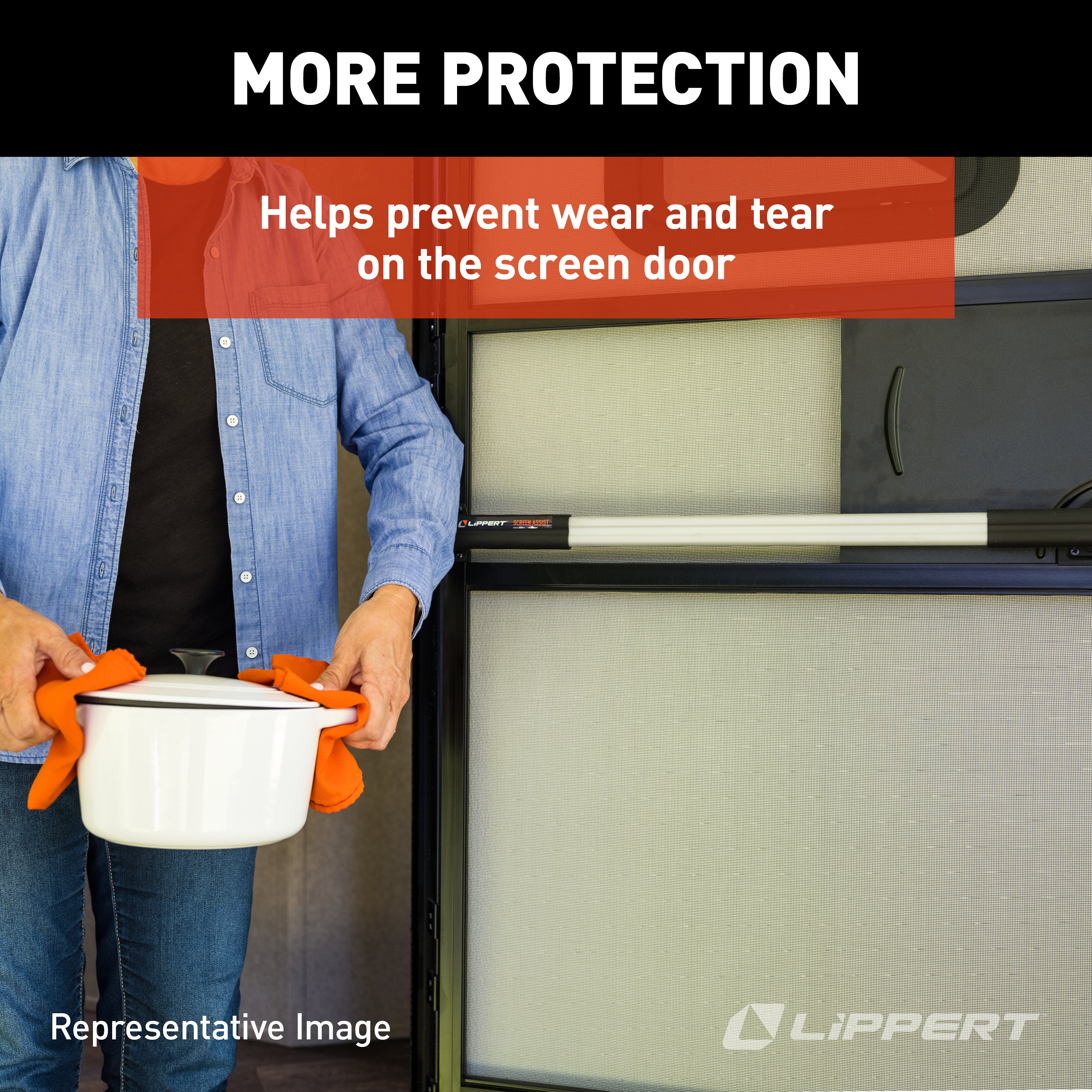 Lippert Screen Assist Rv Screen Door Push Bar #2021000090 - Image 4