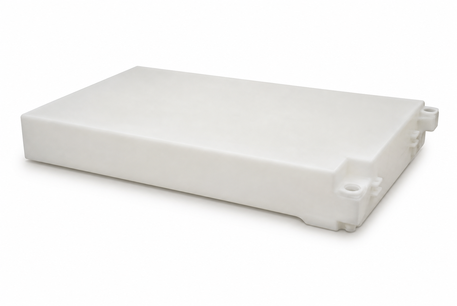 AmeriKart 31 gallon RV fresh water tank 46 x 31 x 7 inches - photorealistic three-quarter view