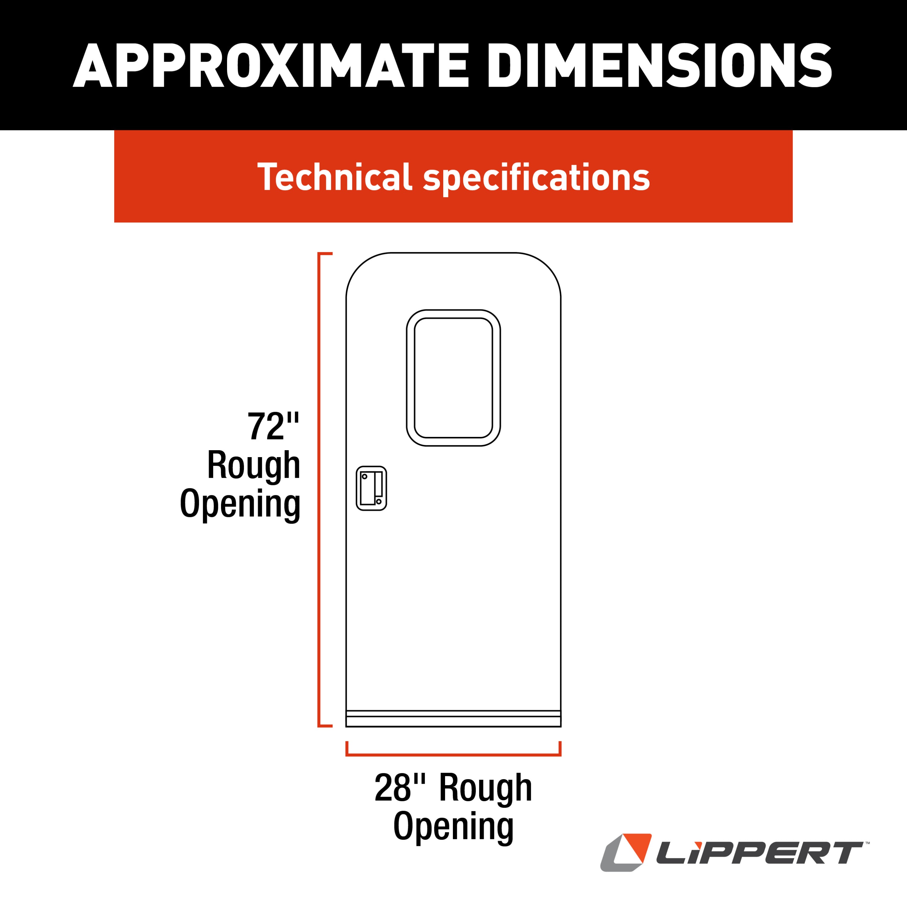 Lippert - Right Hinge Rv Radius Entry Door With Screen Door With Drip Cap & Threshold - 28" X 72" (Polar White, White Window Frame) - Image 3