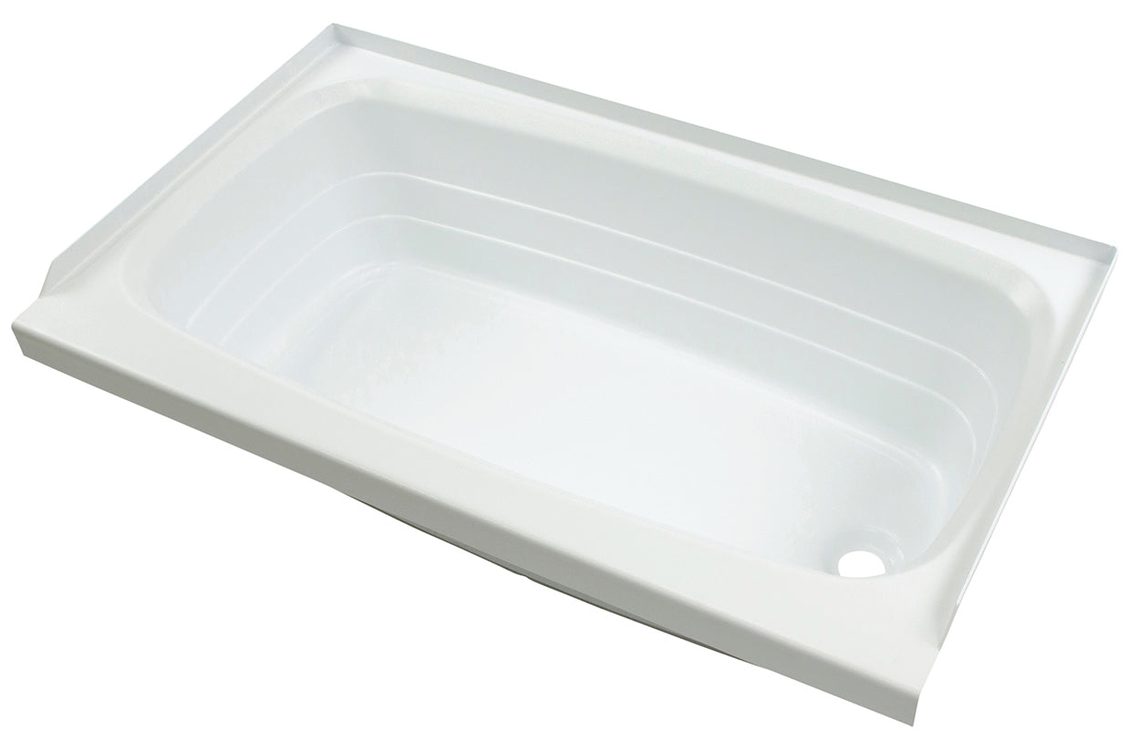 Lippert Bathtub With Right Drain - 24" X 46", White #W2446Rhspk - Image 1