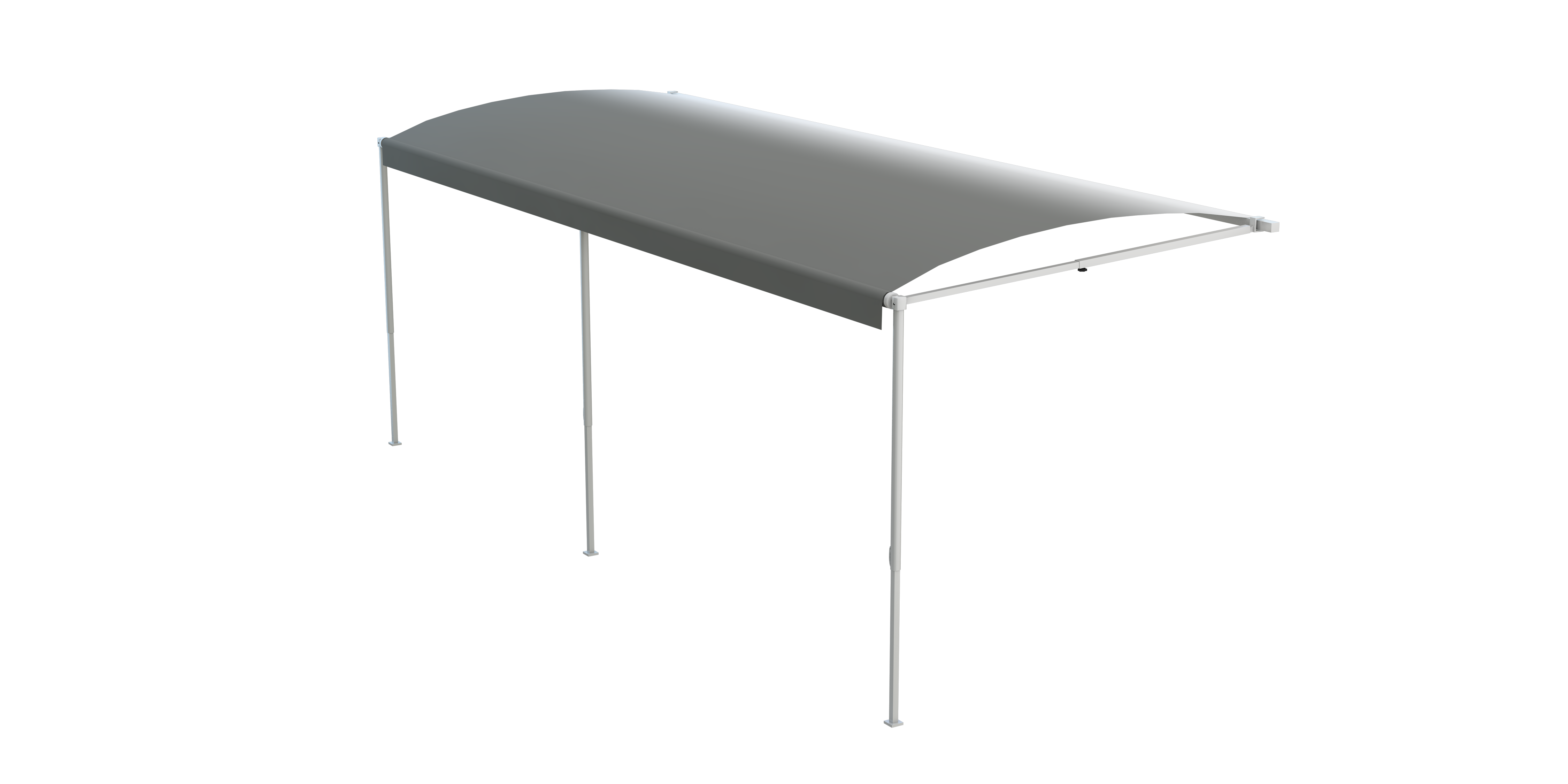 Solera 21' 1000Xl Series Awning Roller Assembly - Silver Fade (Black Shield) #V000335358 - Image 1