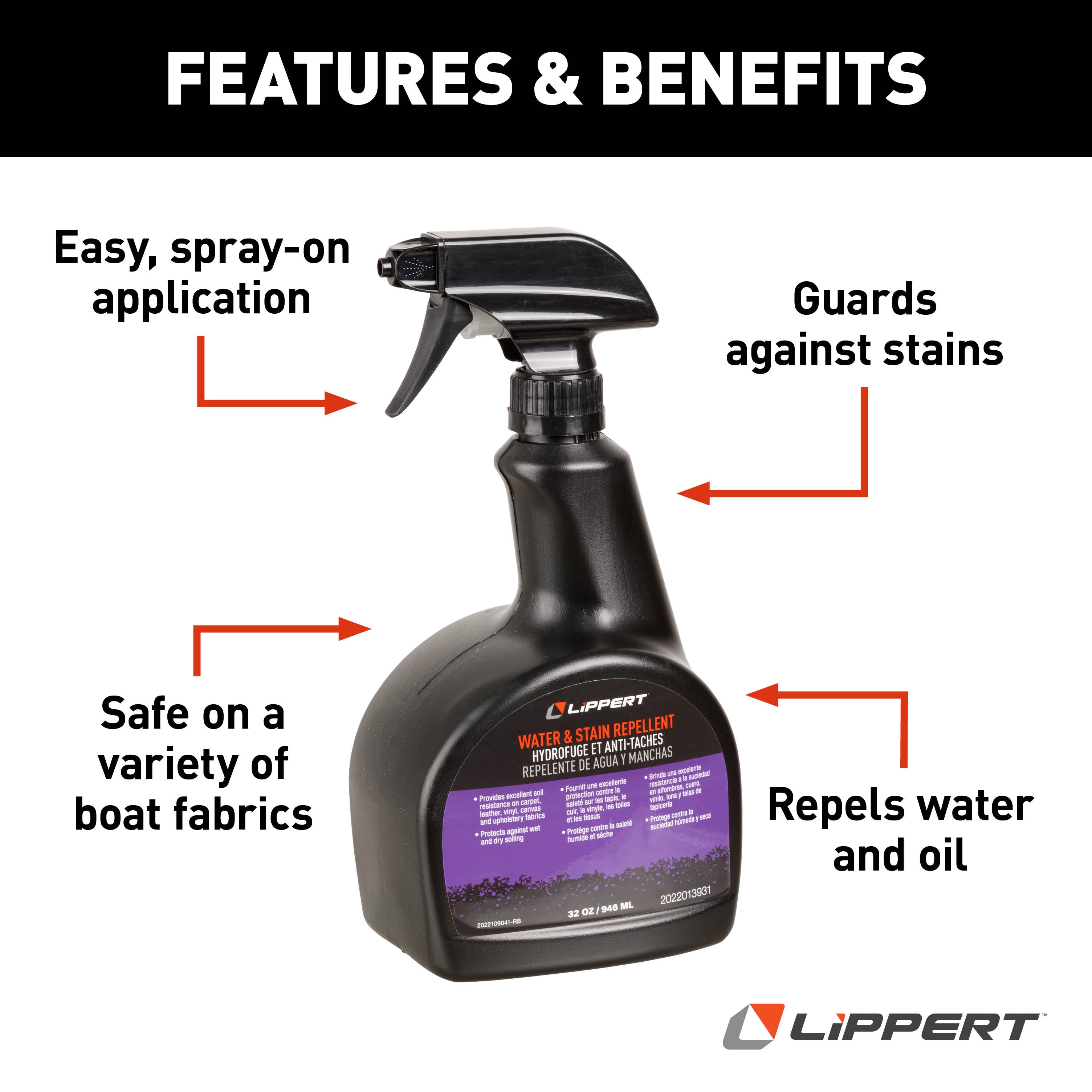 Lippert Water & Stain Repellent - 32 Oz. - Image 3