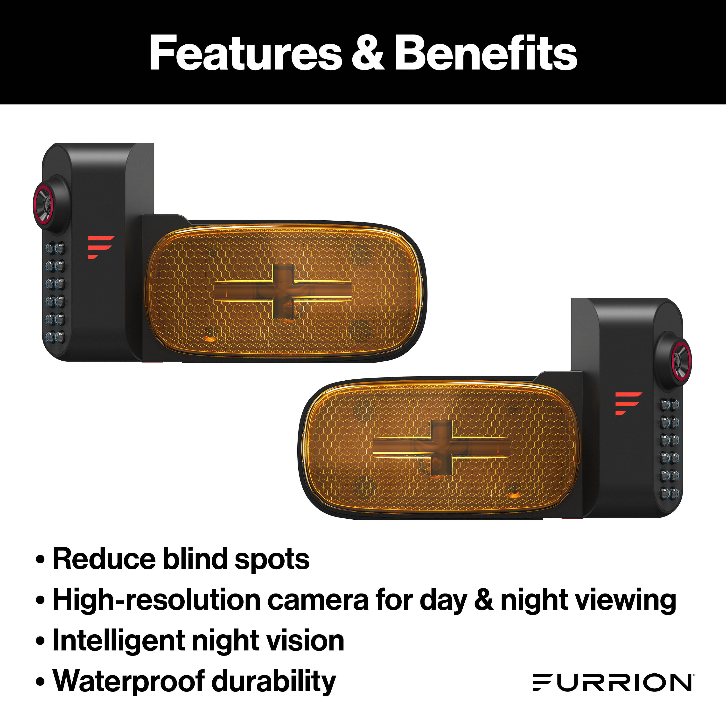 Furrion Vision S+ Rv Observation System - Left & Right Side Cameras With Led Marker Lights #Fcefdtash - Image 3