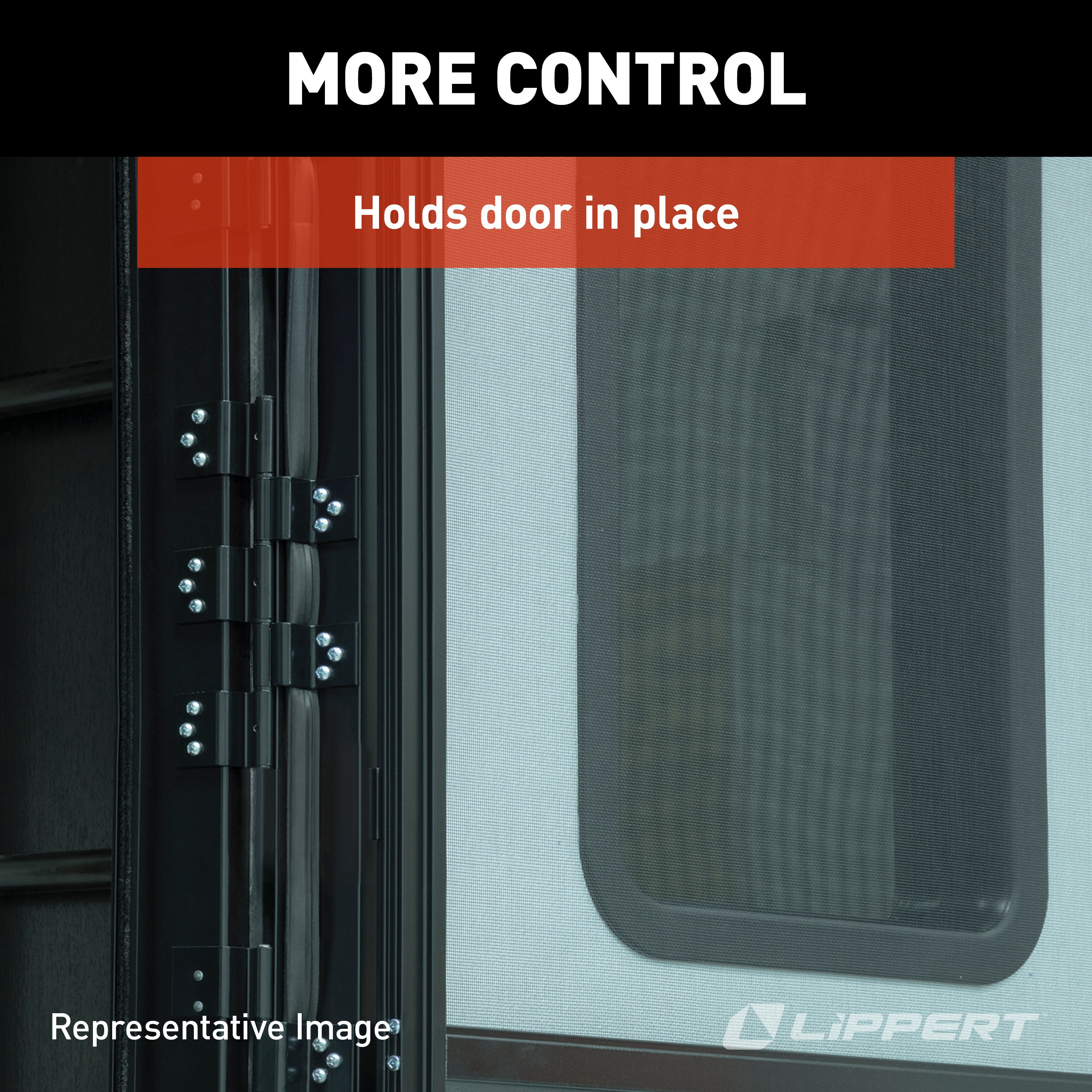 Lippert Friction Hinge Kit For Rv Entry Doors - Black - Image 5