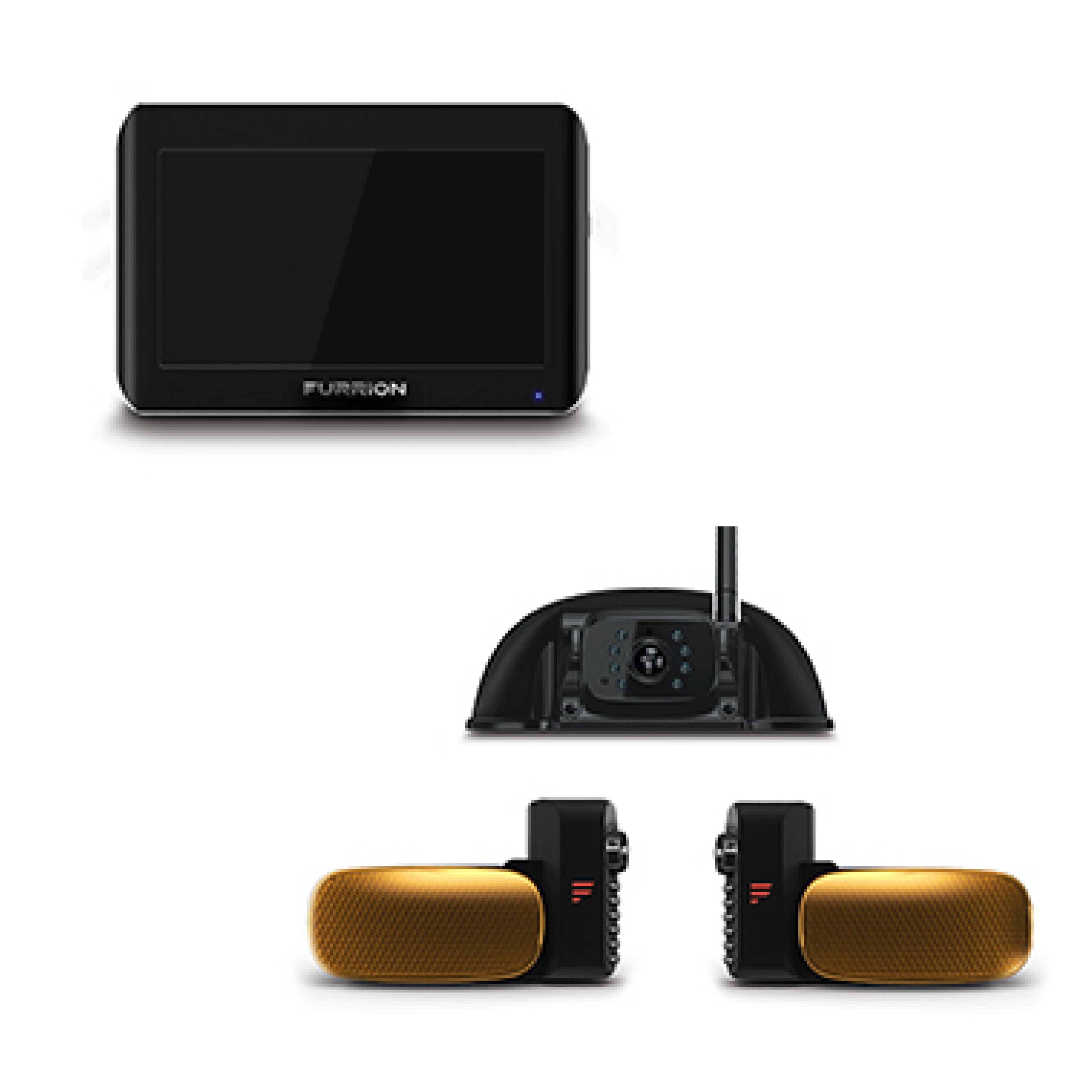 Furrion Vision S Rv 3-Camera System With Sharkfin Rear Camera - 7" Monitor #Fos07Taen - Image 1