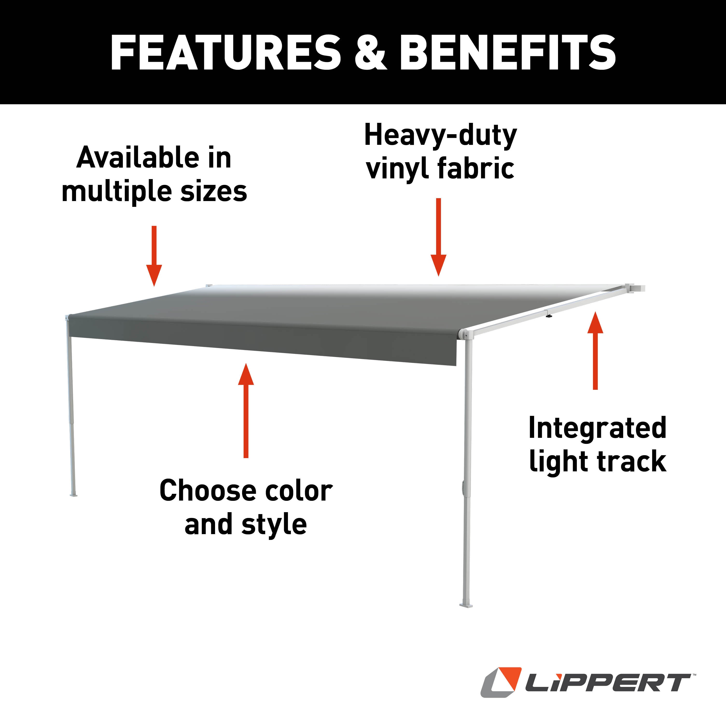 Solera 18' 1000Xl Series Awning Roller Assembly - Silver Fade (Black Shield) #V000335352 - Image 3