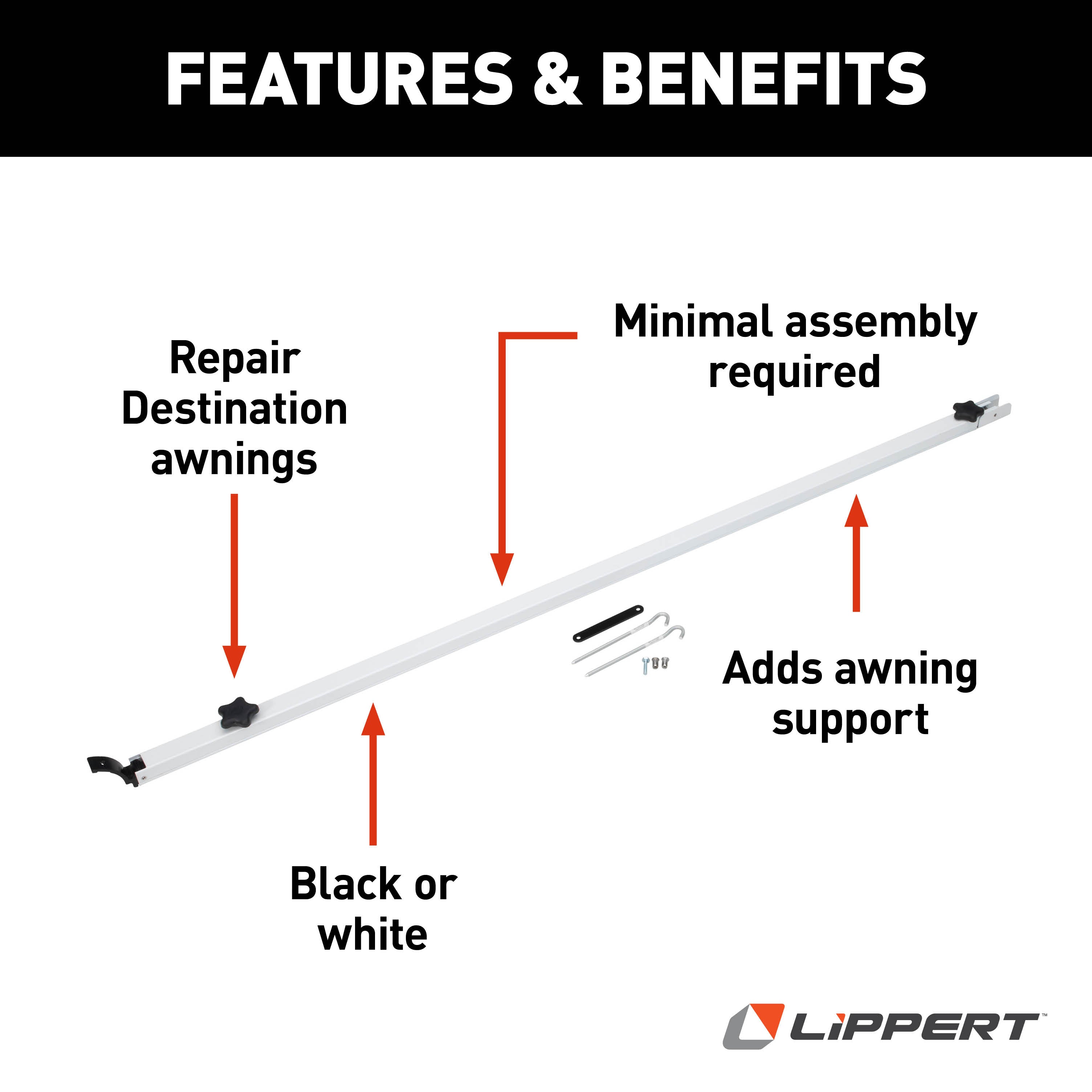 Solera Universal Awning Ground Support - White #362246 - Image 2