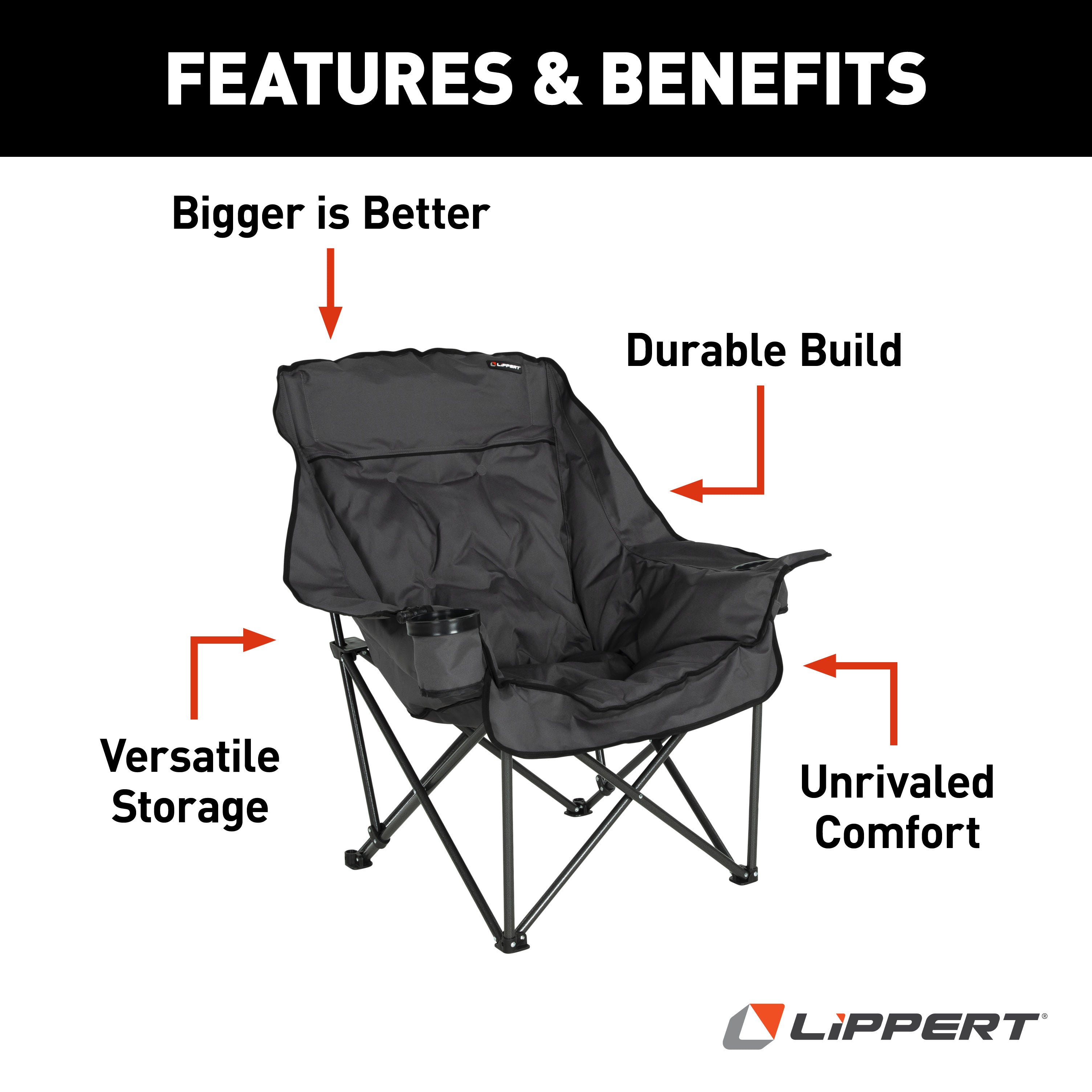 Lippert Big Bear Chair - Dark Grey #2021128654 - Image 3