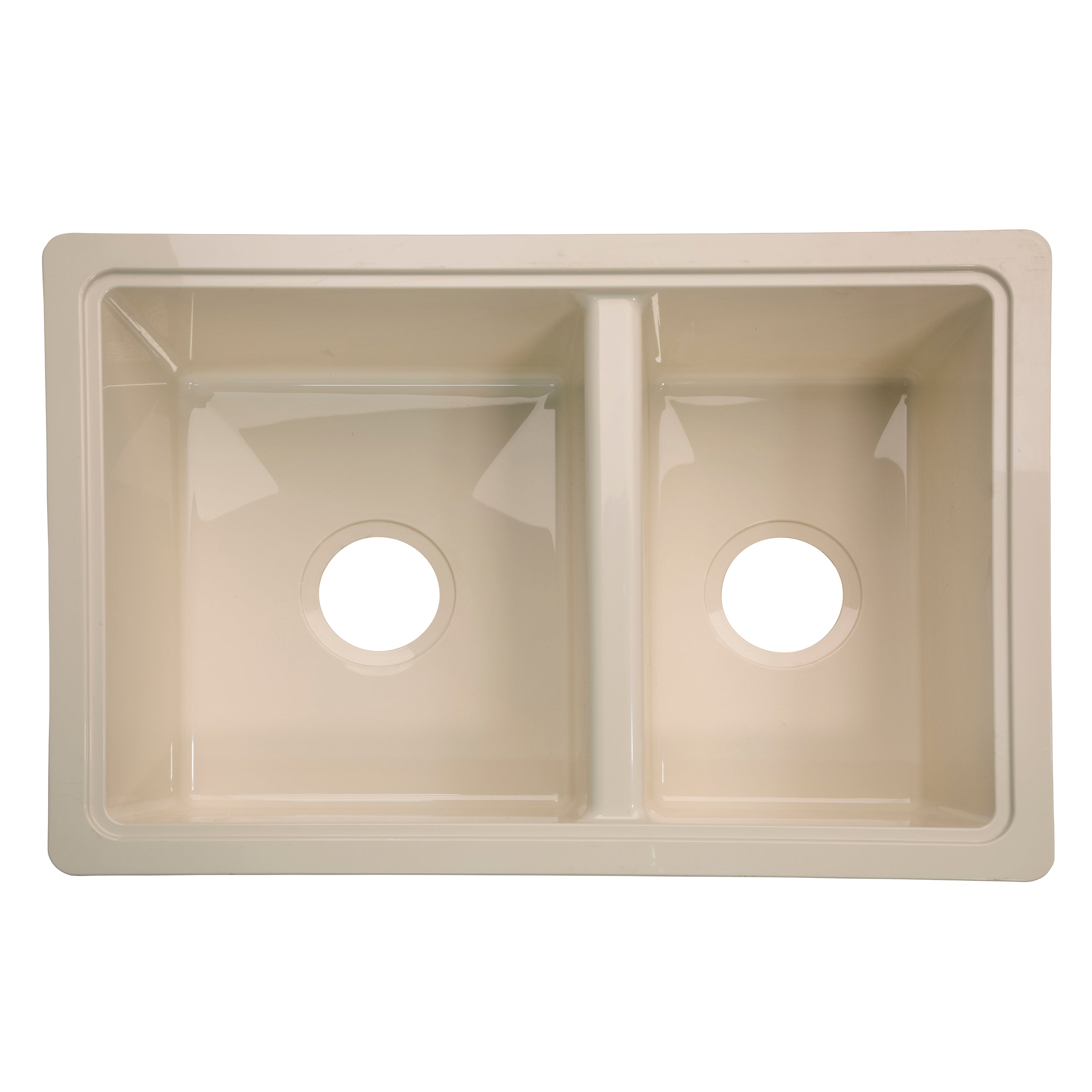 Lippert Rv Double Kitchen Galley Sink - 25" X 17" X 6.6" Parchment Abs Plastic - Image 3