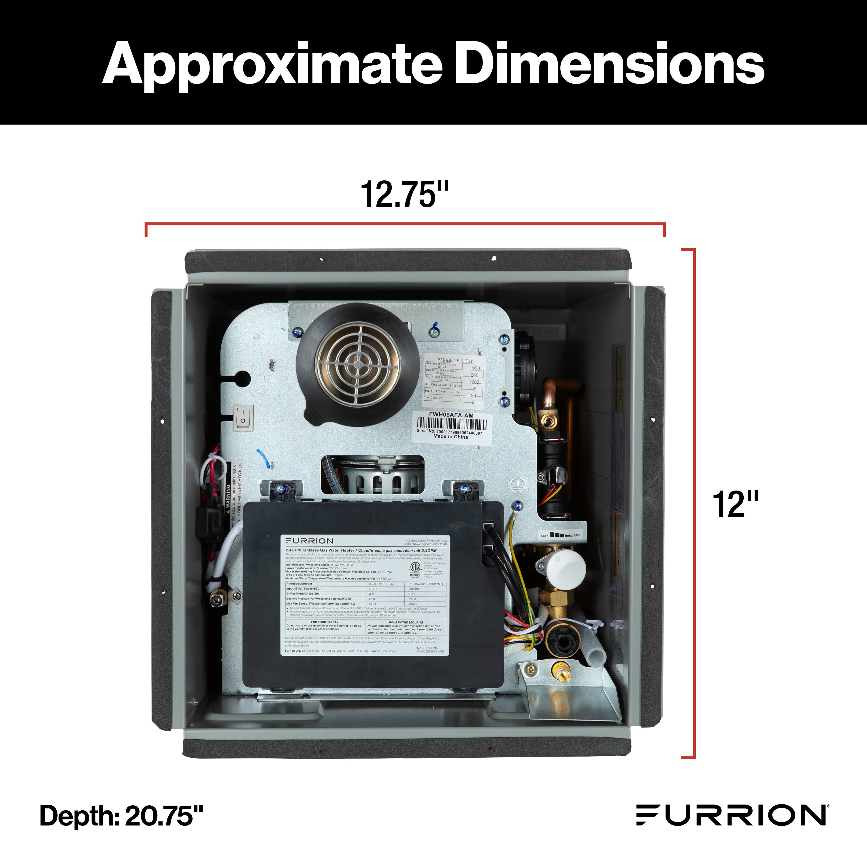 Furrion Tankless Gas Water Heater With Antifreeze Protection - 2.4Gpm, White #Fwh09Afa-Am - Image 2