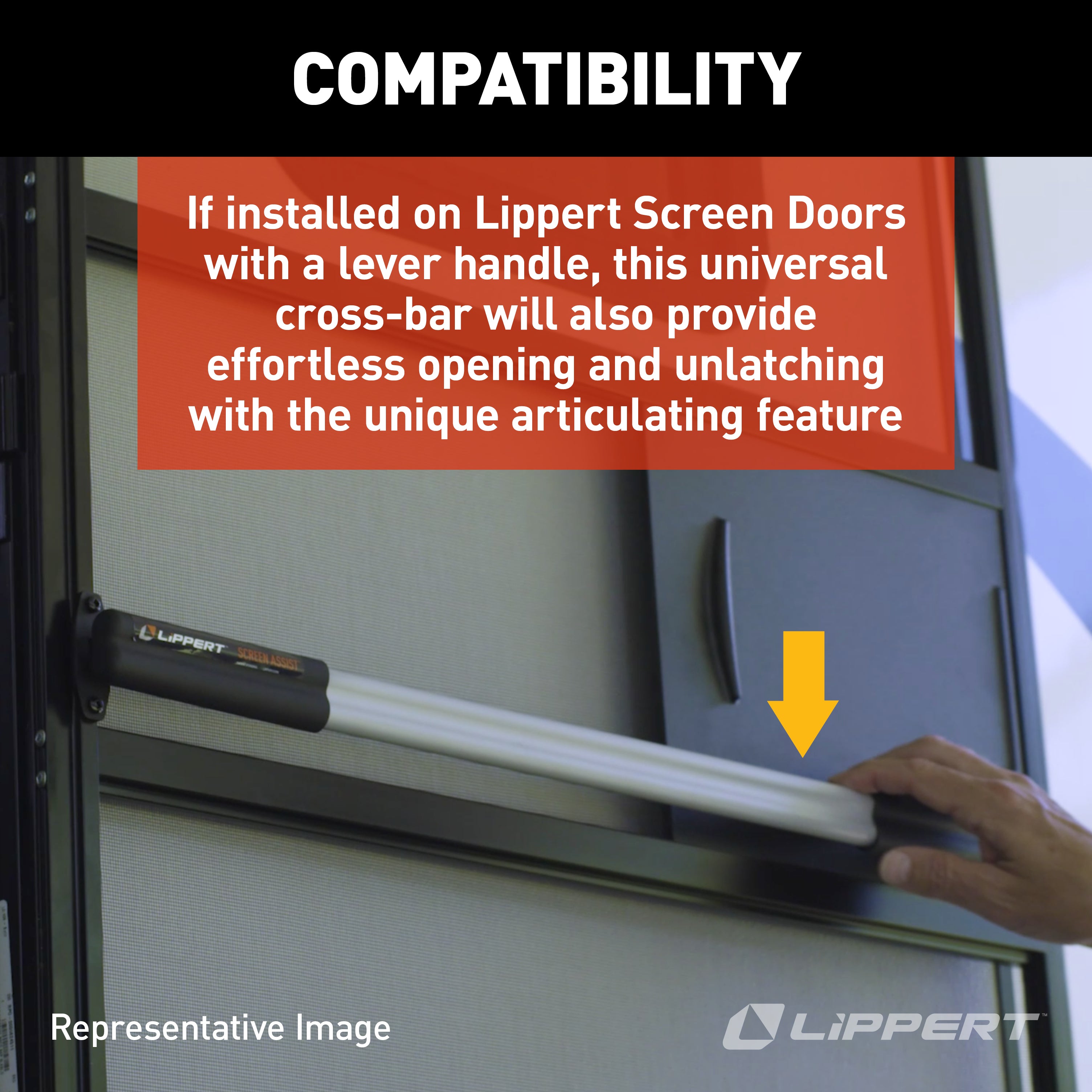 Lippert Screen Assist Rv Screen Door Push Bar #2021000090 - Image 5