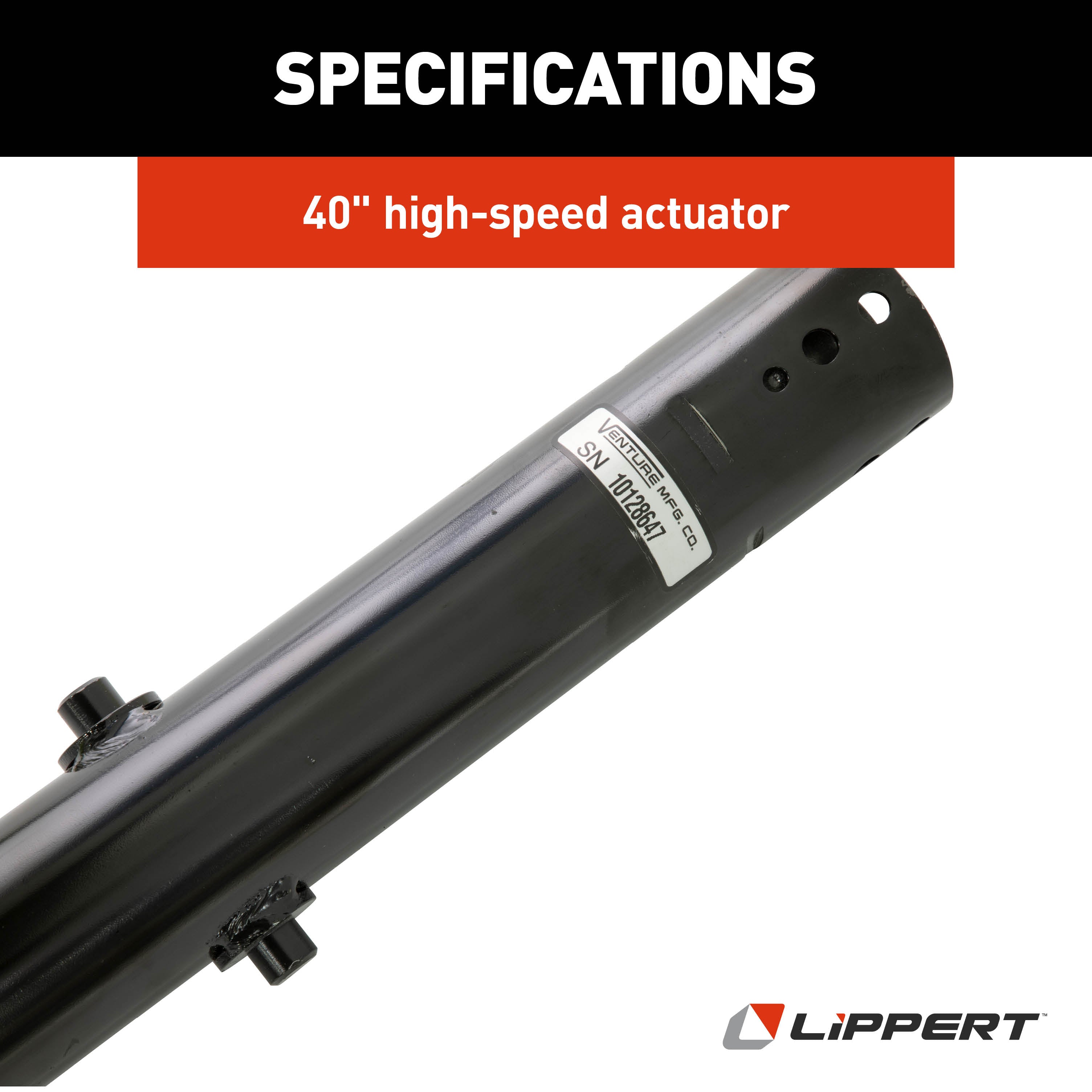 Lippert Venture Replacement 40" Through-Frame Slide-Out Room High-Speed Actuator #145595 - Image 5