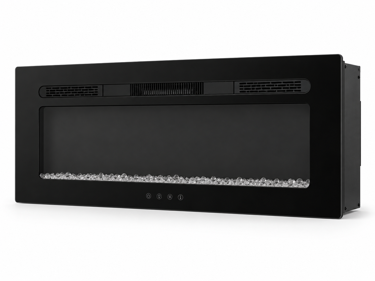 Covenant LFP40-CT 40 inch crystal electric RV fireplace — studio product rendering