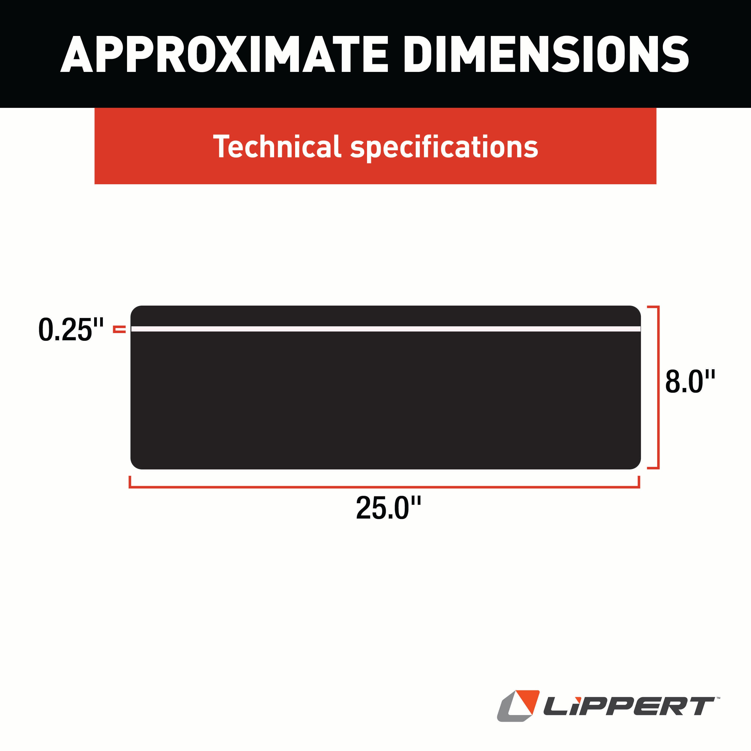 Lippert - Kwikee Non-Skid Reflective Tape; 25” X 8” - Image 2
