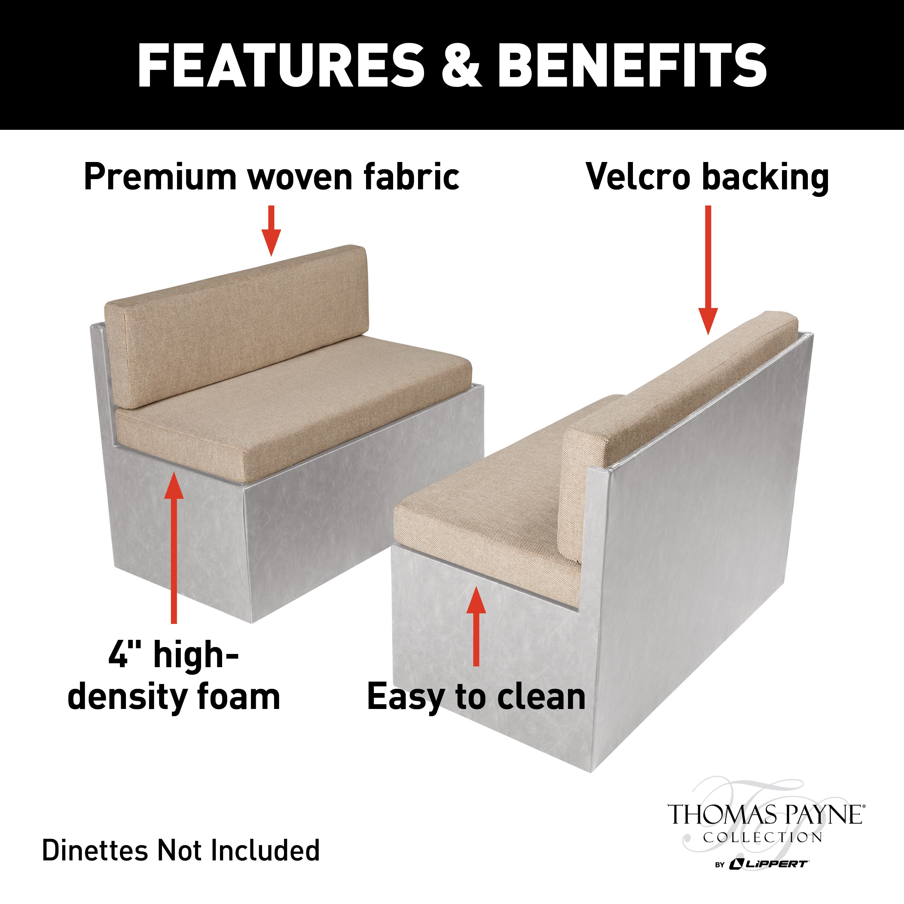 Thomas Payne Rv Dinette Cushions - 42" Norlina #2021100498 - Image 3