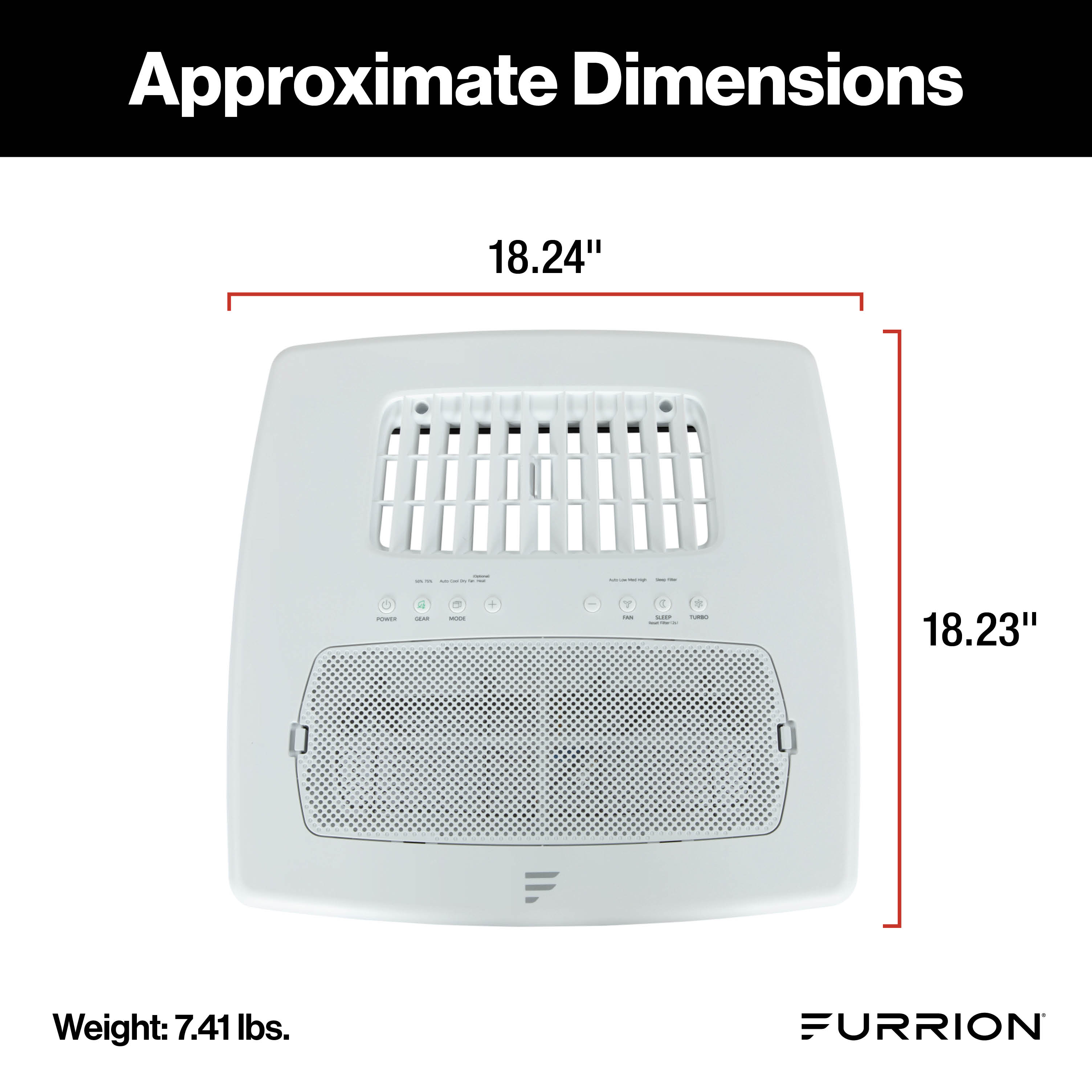 Black Ducted Furrion 18K Chill Cube heat pump RV AC bundle component - Furrion Chill Cube Ducted Air Distribution Box (R32) With Remote - White #Fact18Vsda-Ps-Am - Image 2