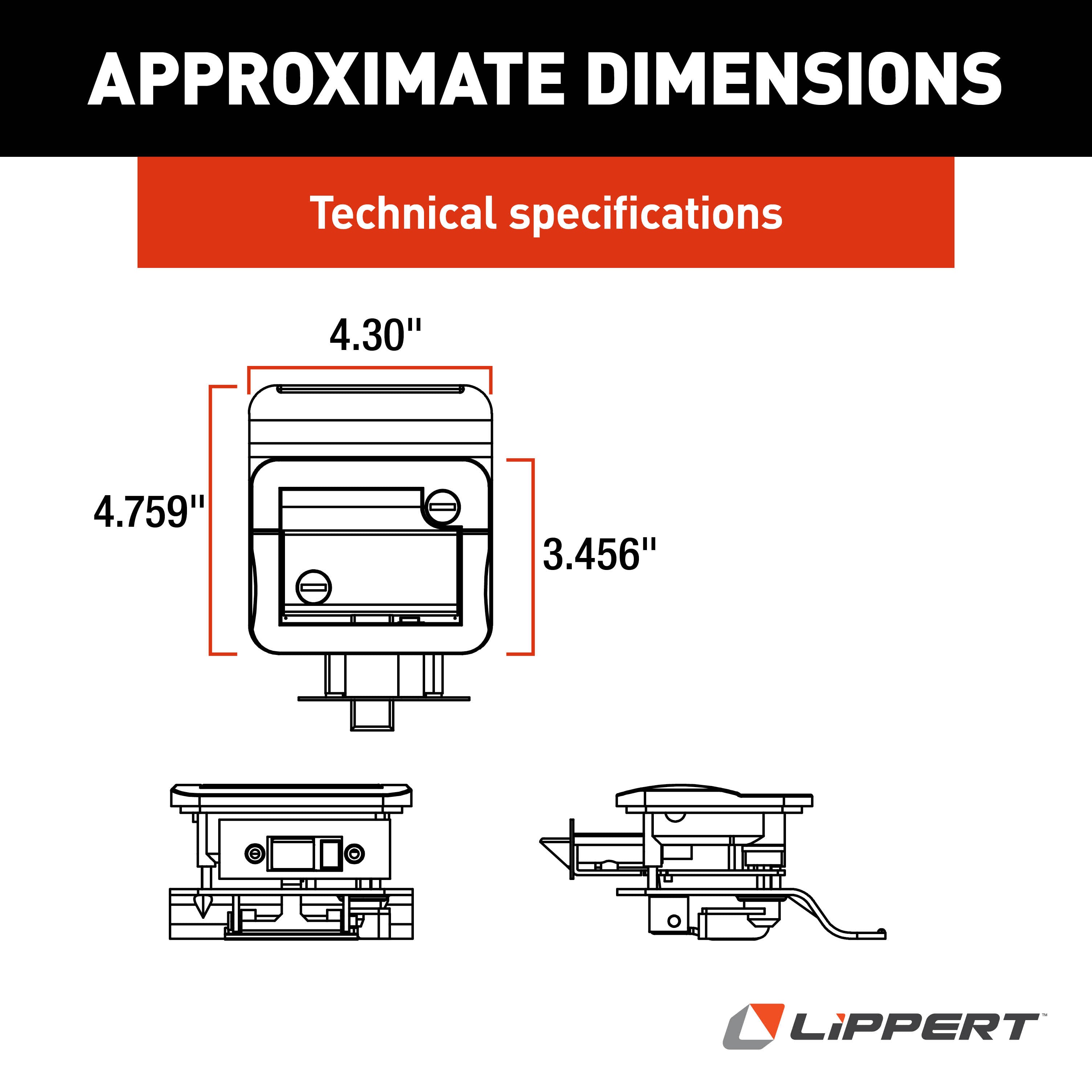 Lippert Rv Entry Door Latch Kit - Chrome #346692 - Image 3