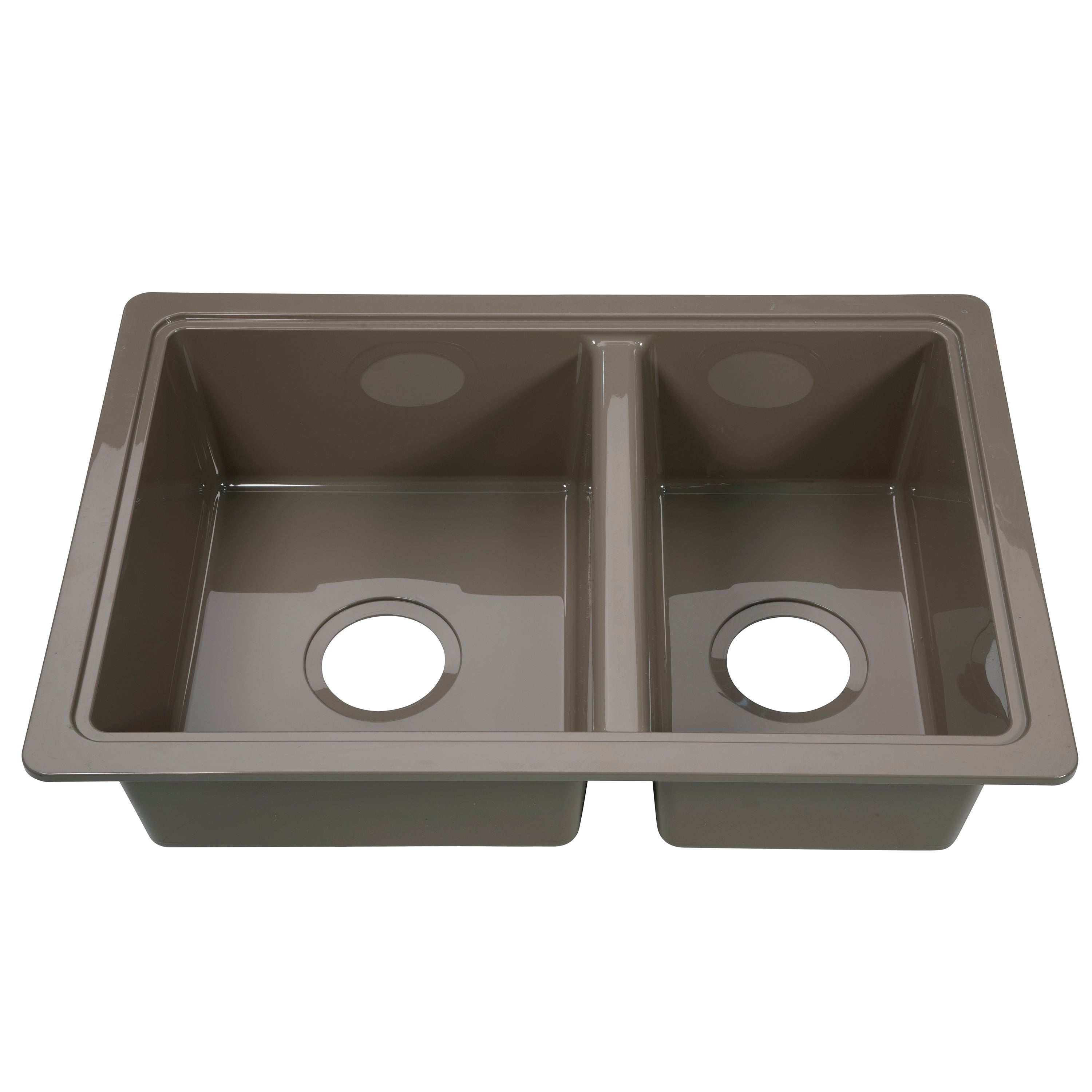 Lippert Rv Double Kitchen Galley Sink - 25" X 17" X 6.6" Stainless Steel Color Abs Plastic - Image 1