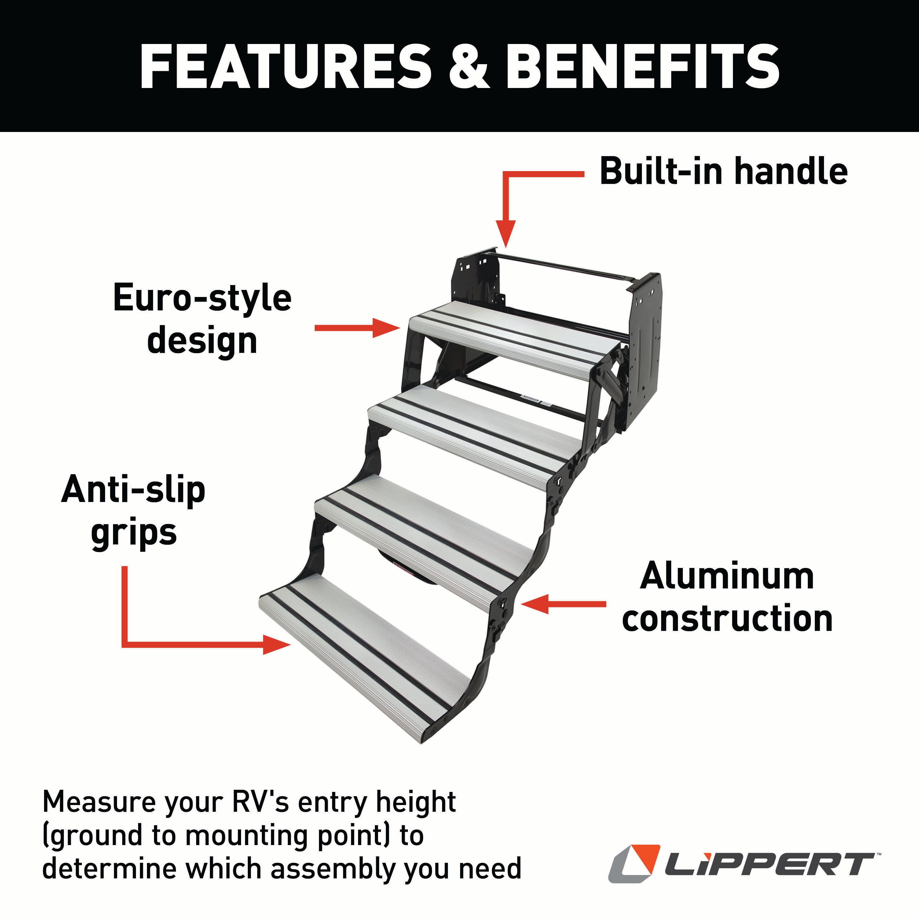 Lippert Alumi-Tread Manual Rv Steps - Quad - Image 7