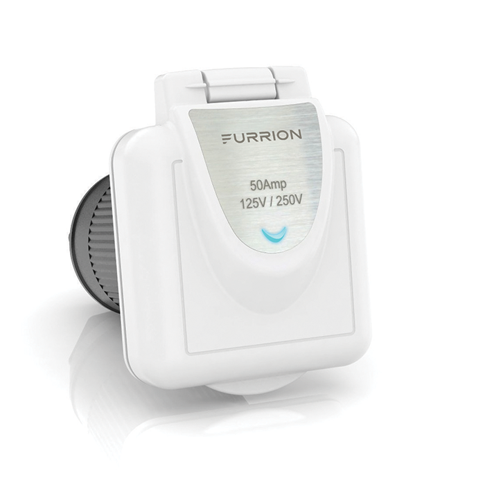 Furrion Square Powersmart Inlet - 50A, 125/250V, White #F52Ins-Ps-Am - Image 1