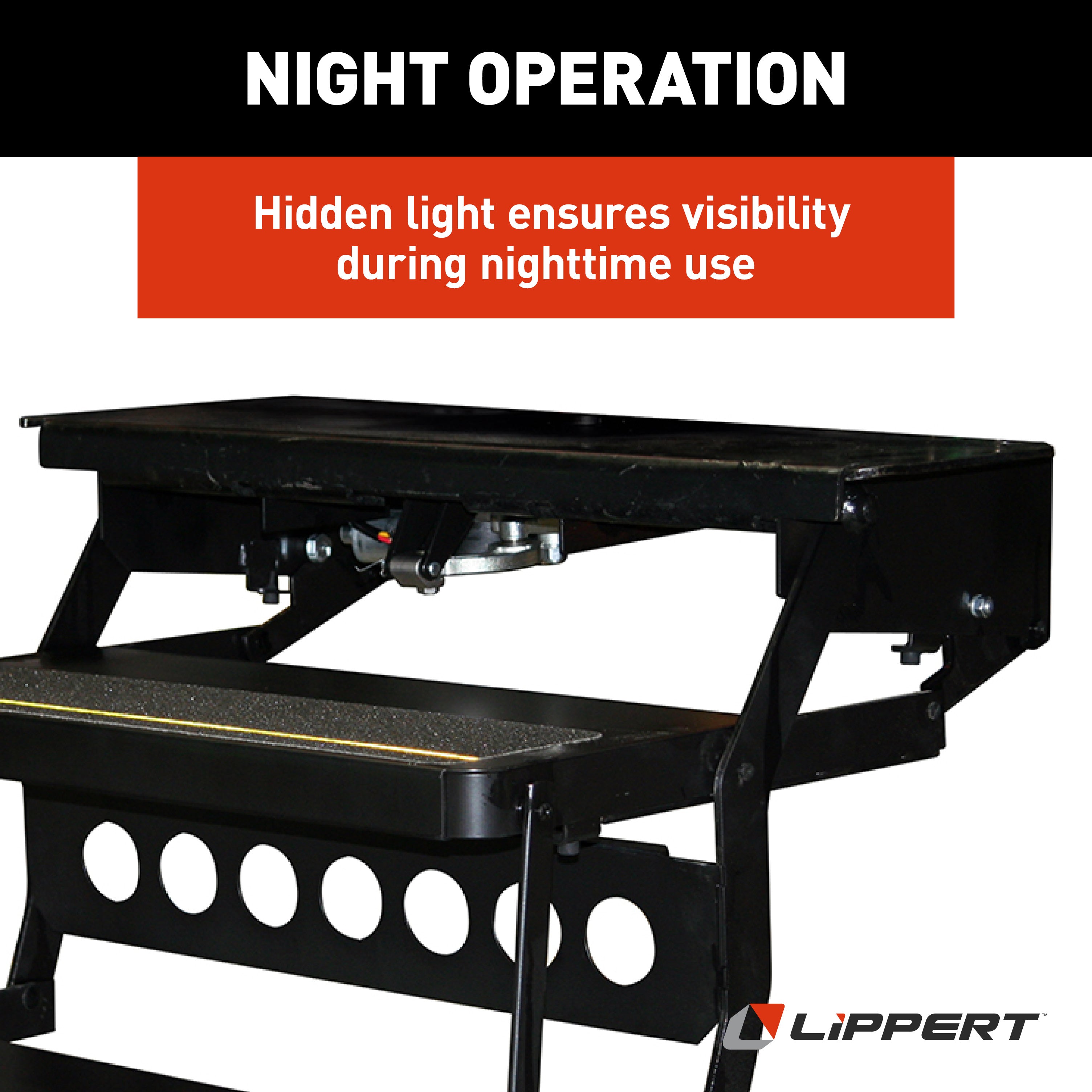 Lippert - Platinum Series - Reinforced Double Tread Electric Step Assembly - Image 6