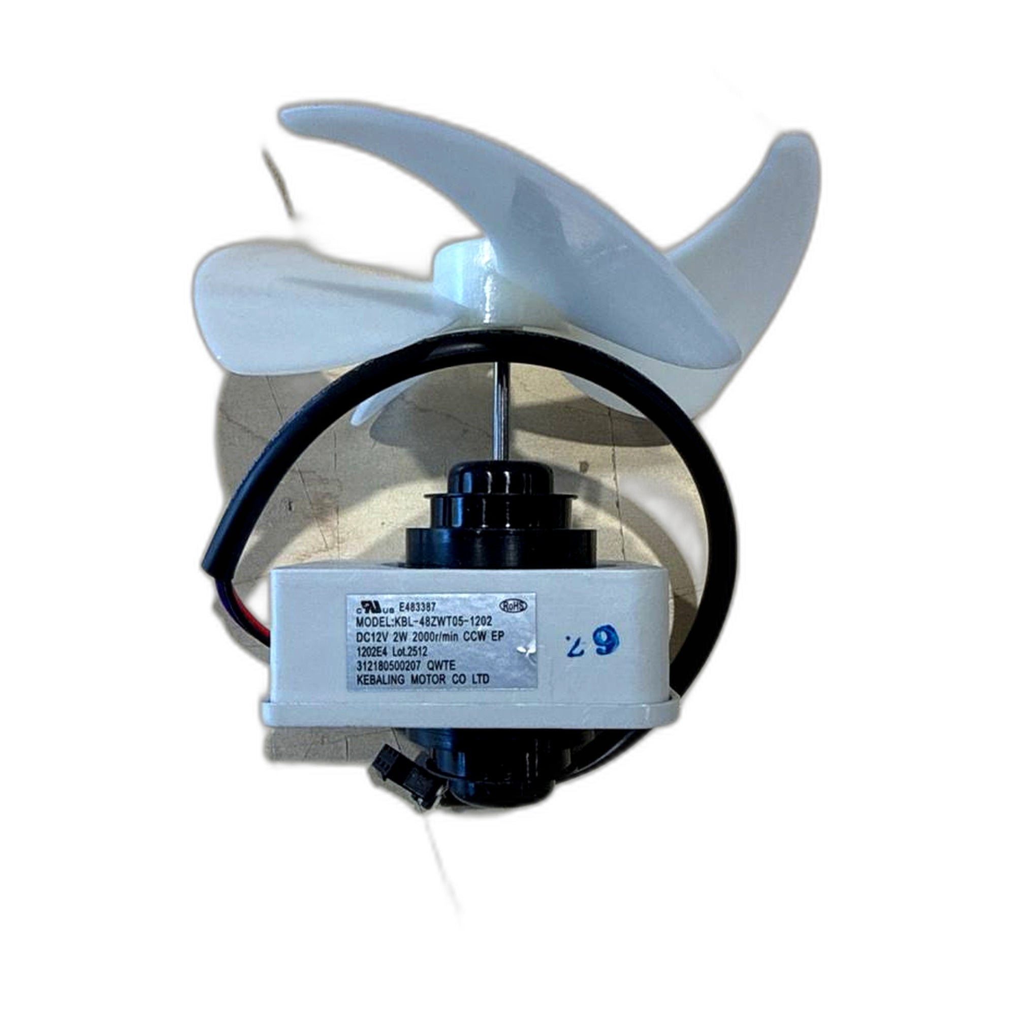 Dometic Freezer Fan Motor Assembly Label - Part# 4453000635
