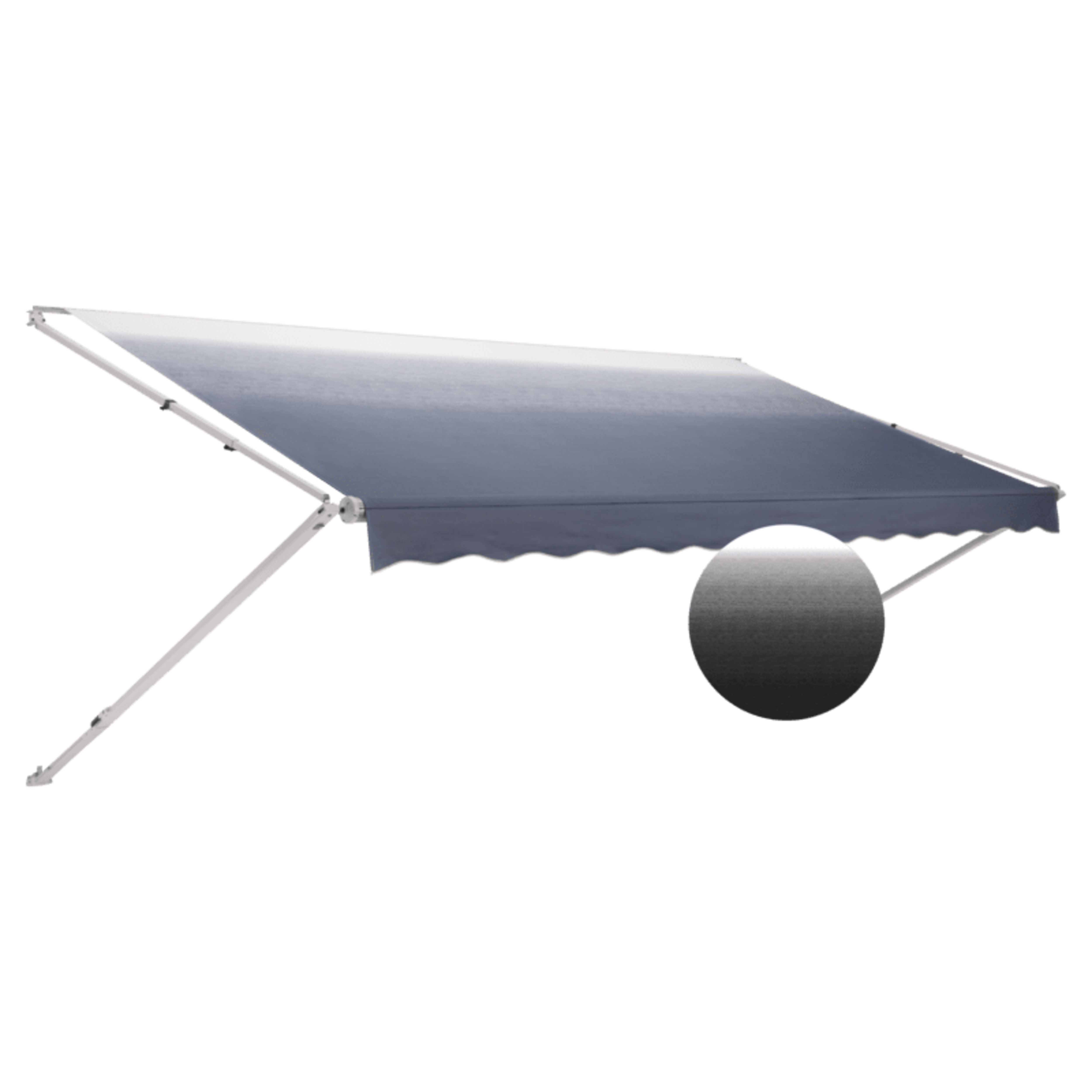 Dometic - 8500 848 Manual RV Awning - 17' Onyx, Black Vinyl Shield - 9600011615 - OEM Dometic 8500 manual RV awning 9600011615
