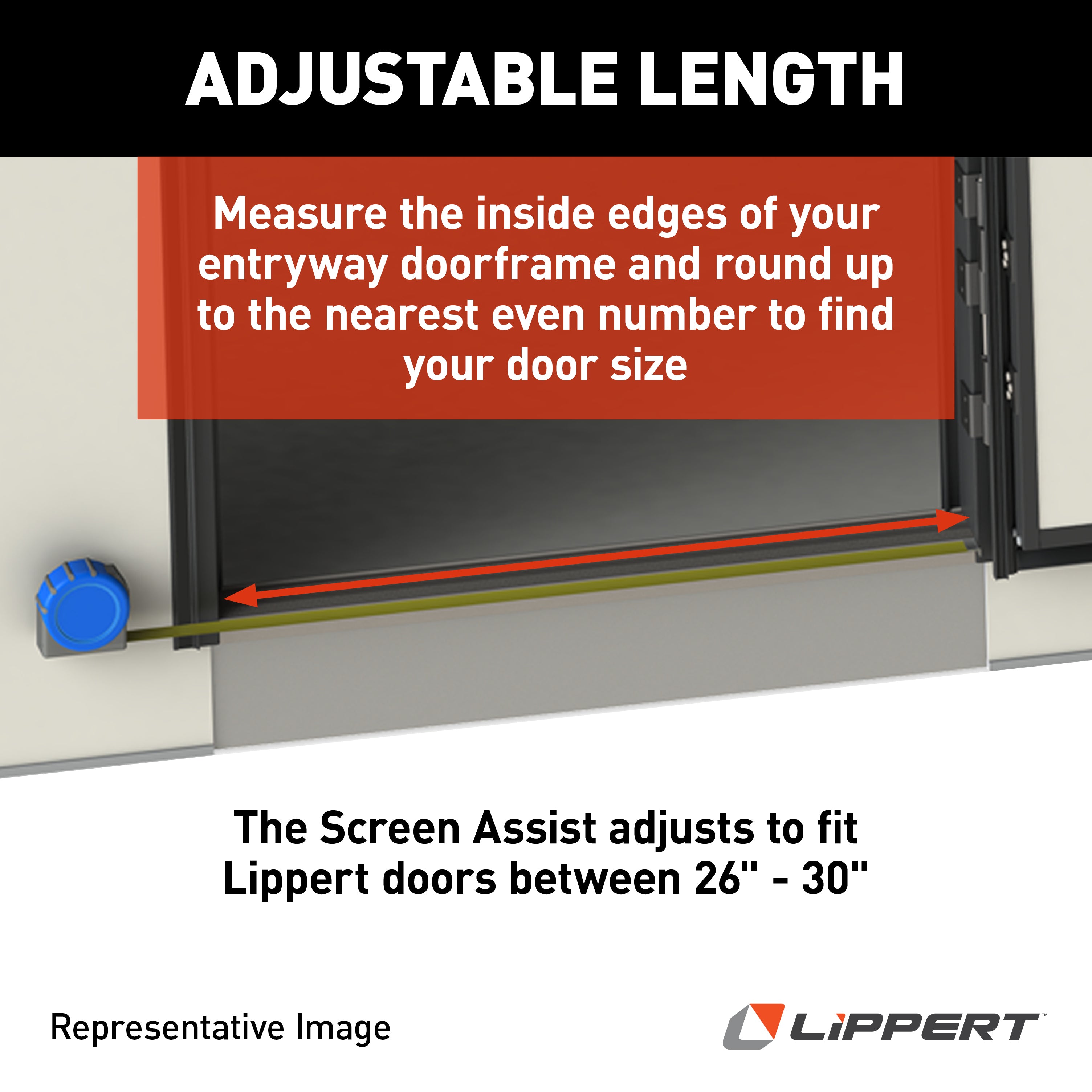Lippert Screen Assist Rv Screen Door Push Bar #2021000090 - Image 6