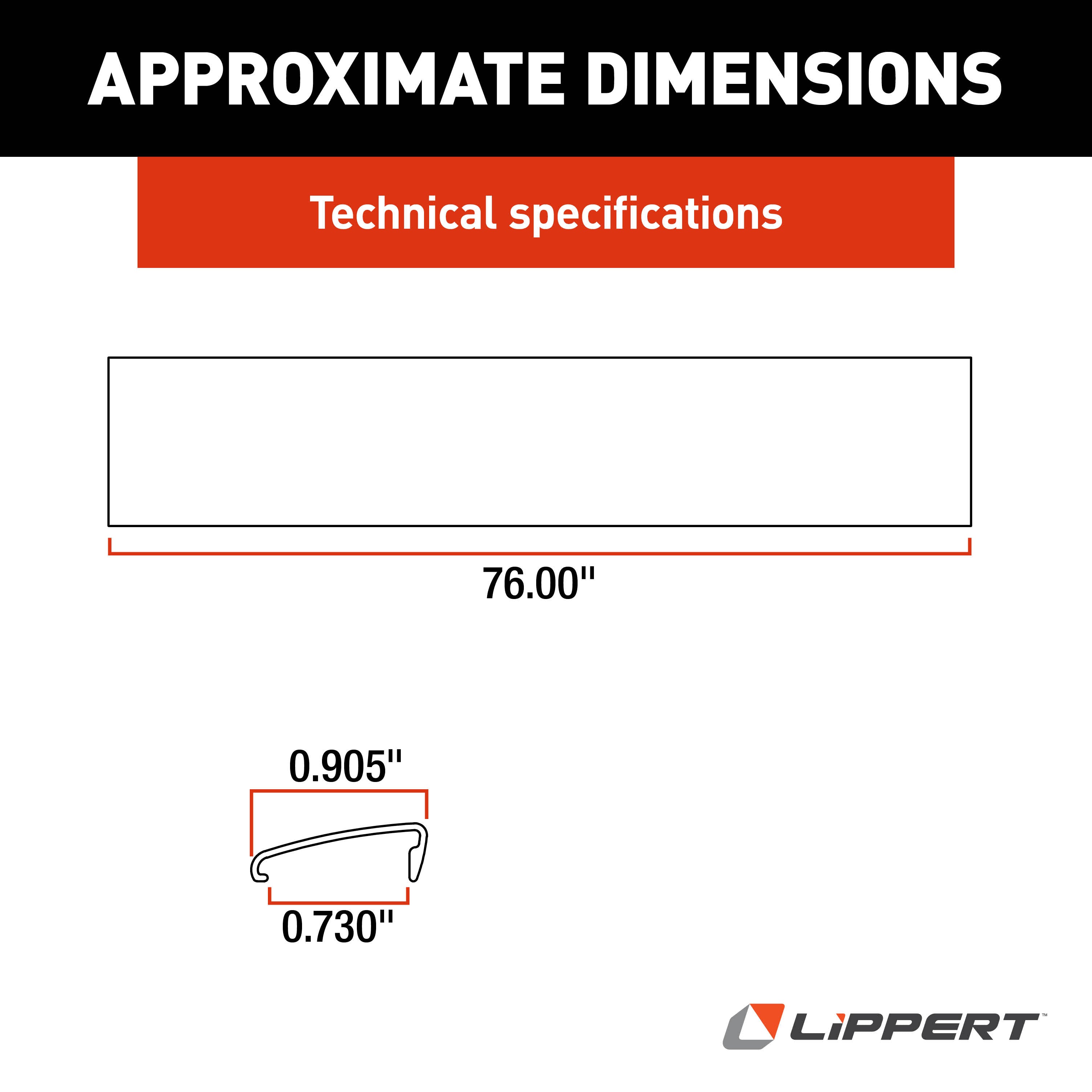 Lippert 76" Snap Trim Screw Cover - White #326191 - Image 2