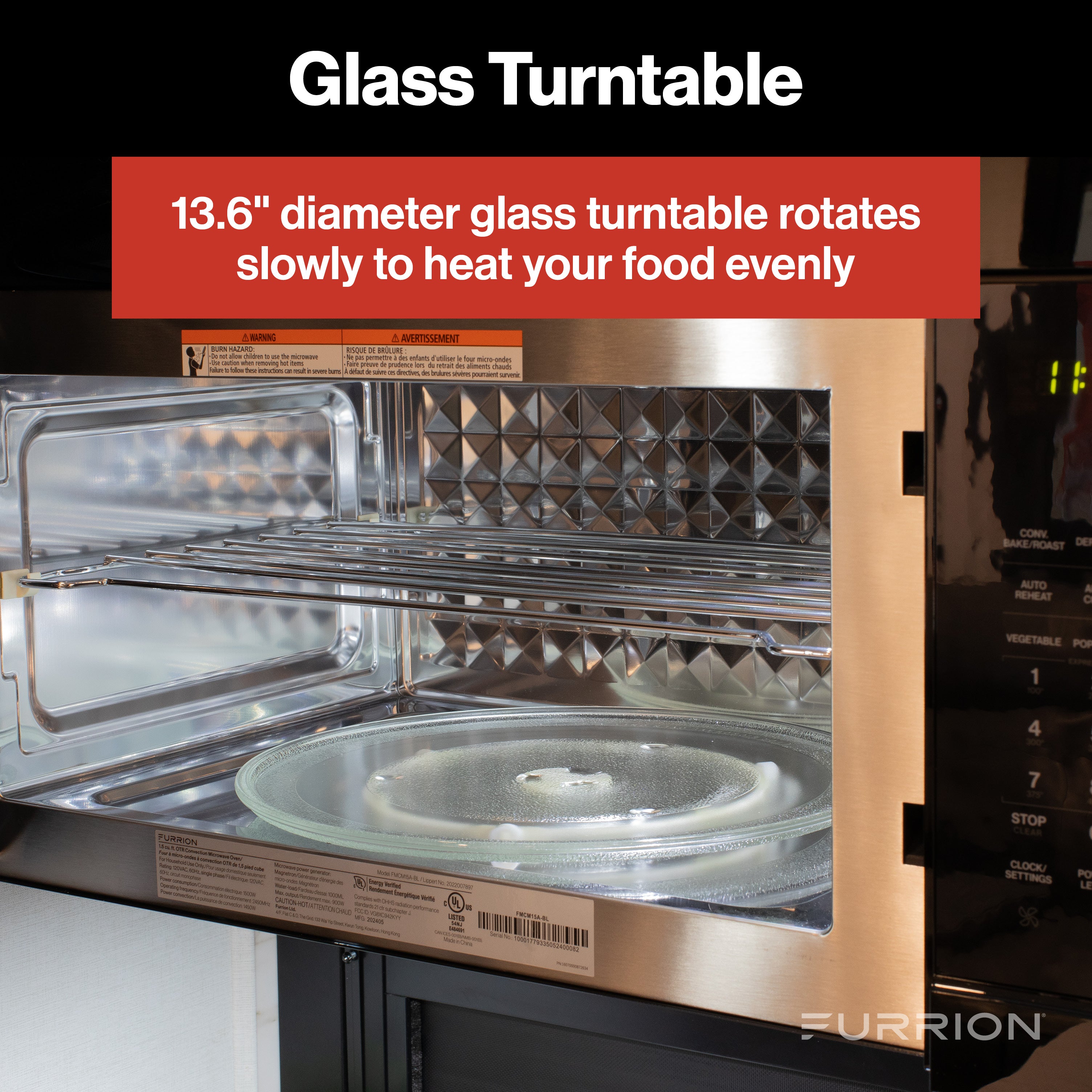 Furrion Over-The-Range Convection Rv Microwave Oven - 1.5 Cu. Ft., Black #Fmcm15A-Bl - Image 6