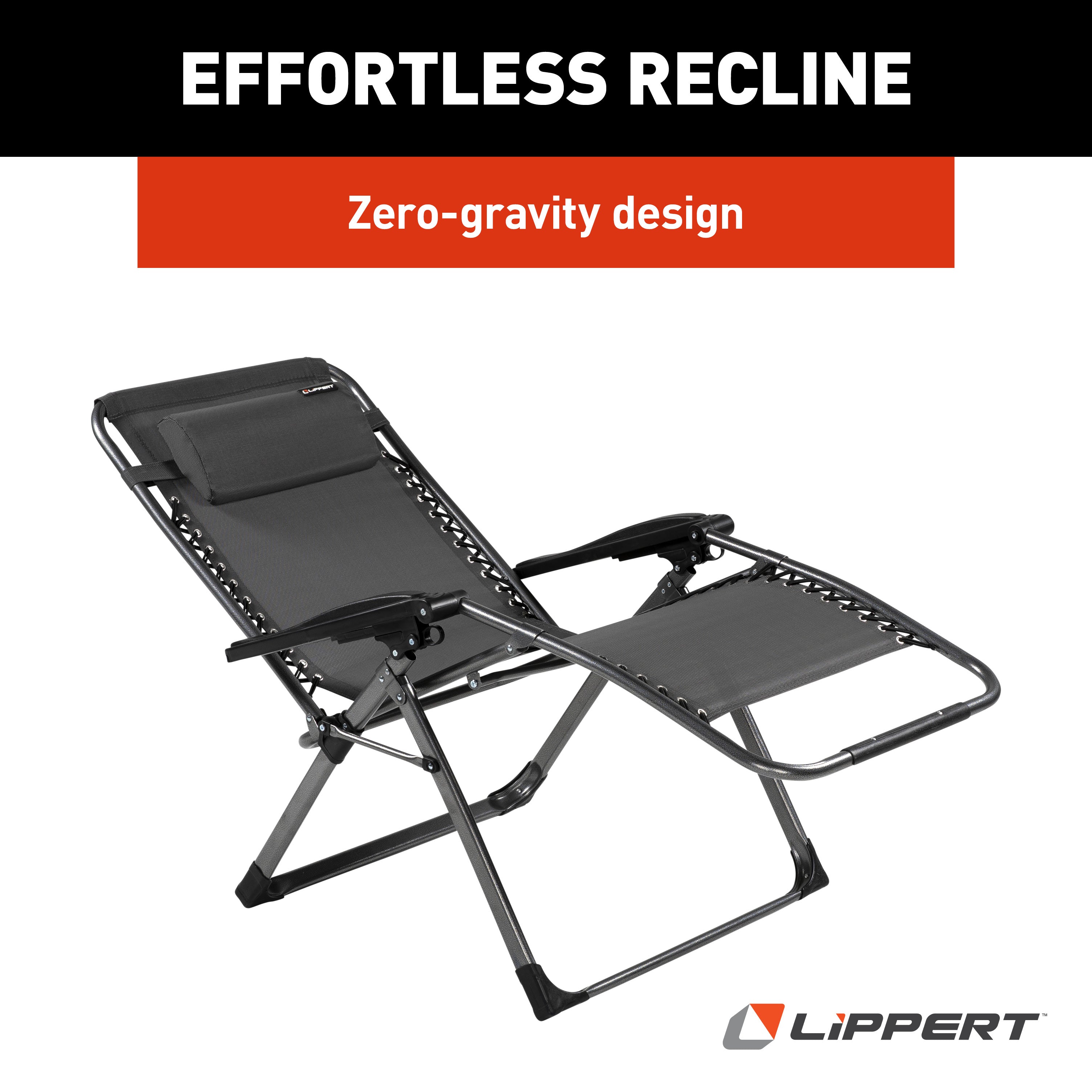 Lippert - Stargazer Plus Zero-Gravity Chair - Dark Grey - Image 6