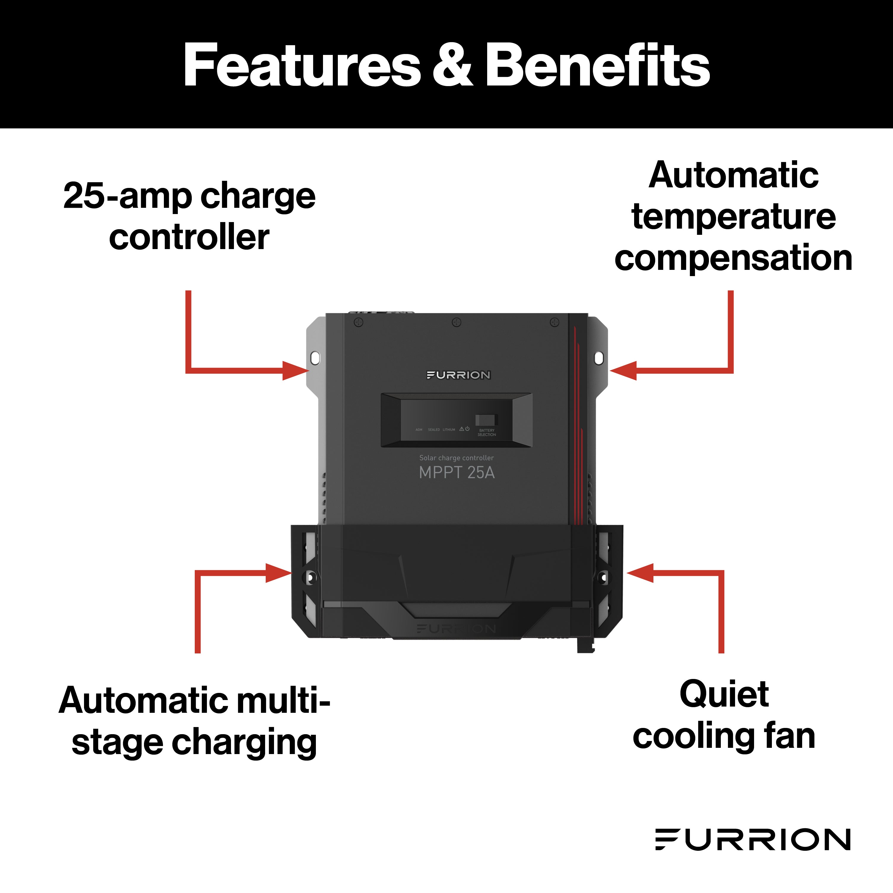 Furrion 25A Wall-Mount Mppt Rv Solar Charge Controller #Fscc30Psw-Bl - Image 4