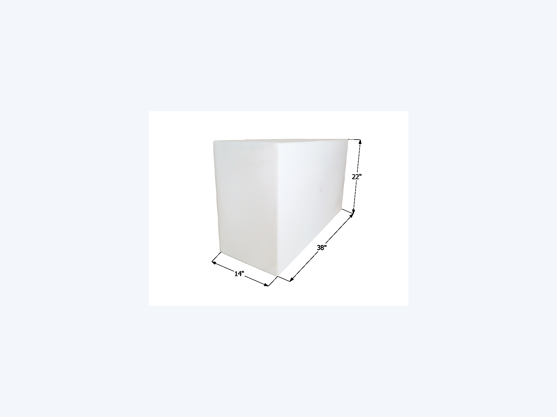 Elkhart Plastics - 50 Gallon RV Fresh Water Tank - Premium IAPMO Certified Potable Water Storage 38x22x14 WT2453 (hero)