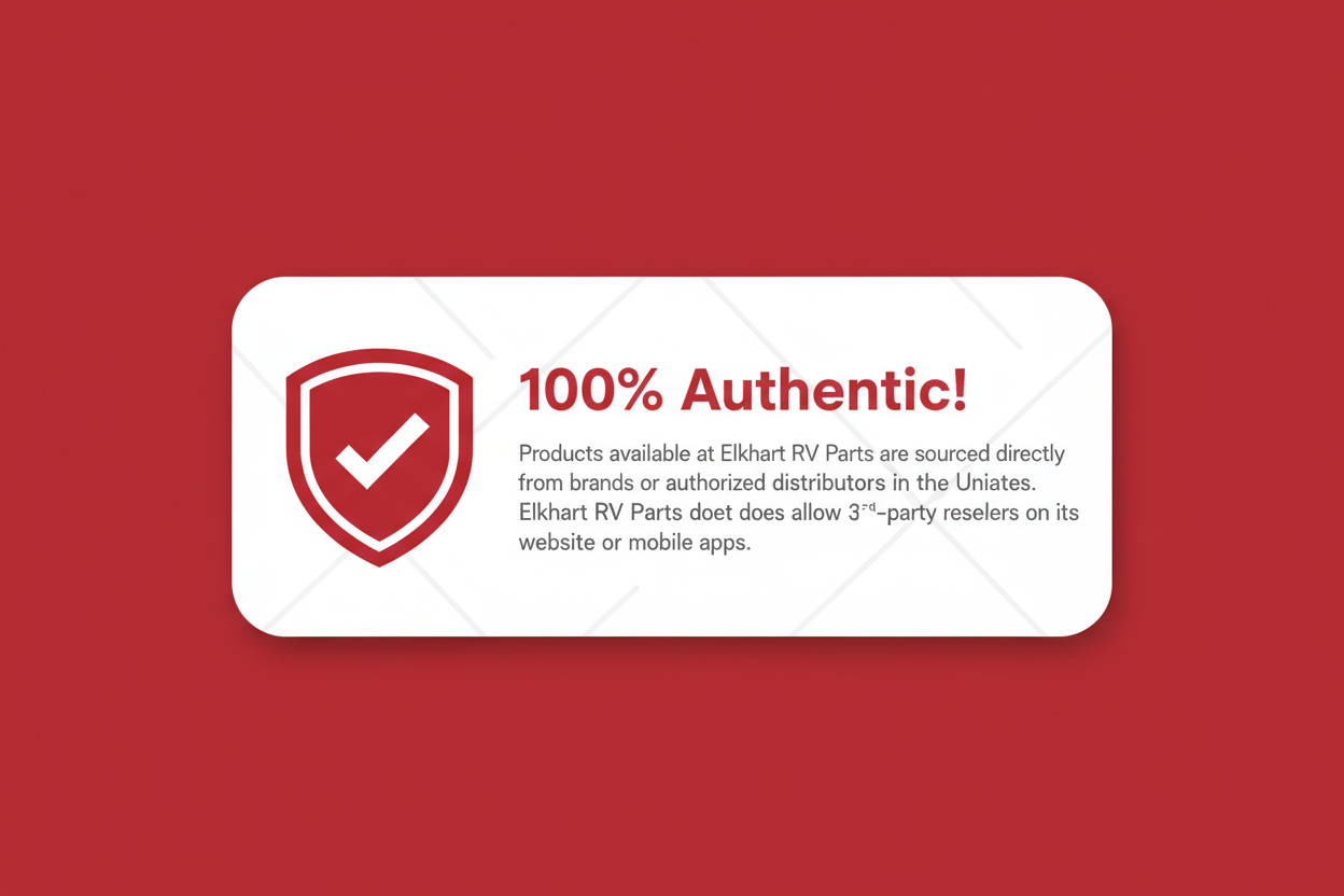 Elkhart RV Parts Authenticity Badge - Red