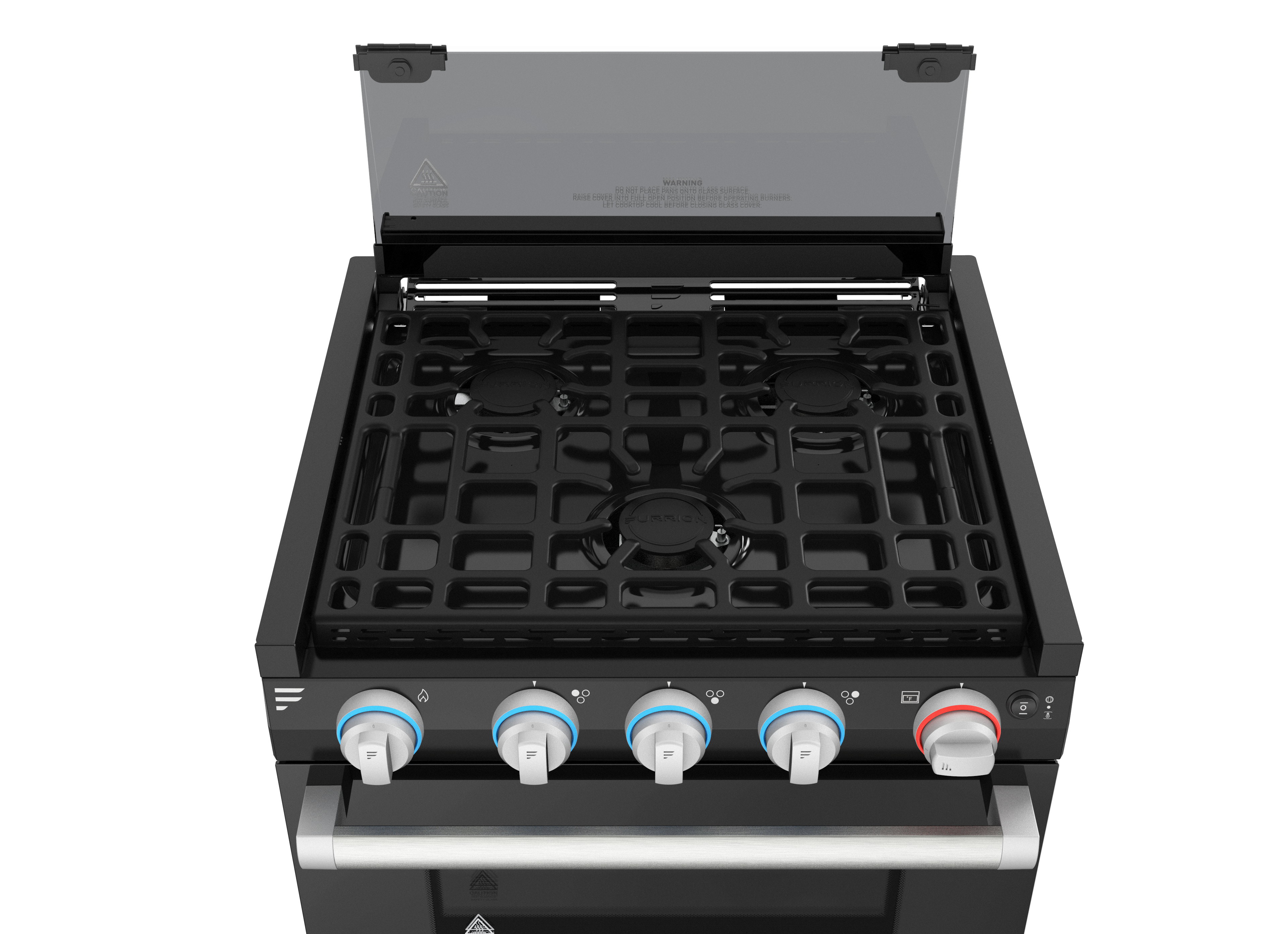 Furrion 2-In-1 Rv Gas Range Oven - 21" Black With Stainless Steel Handles #Fgr21G3A2-Bg - Image 3
