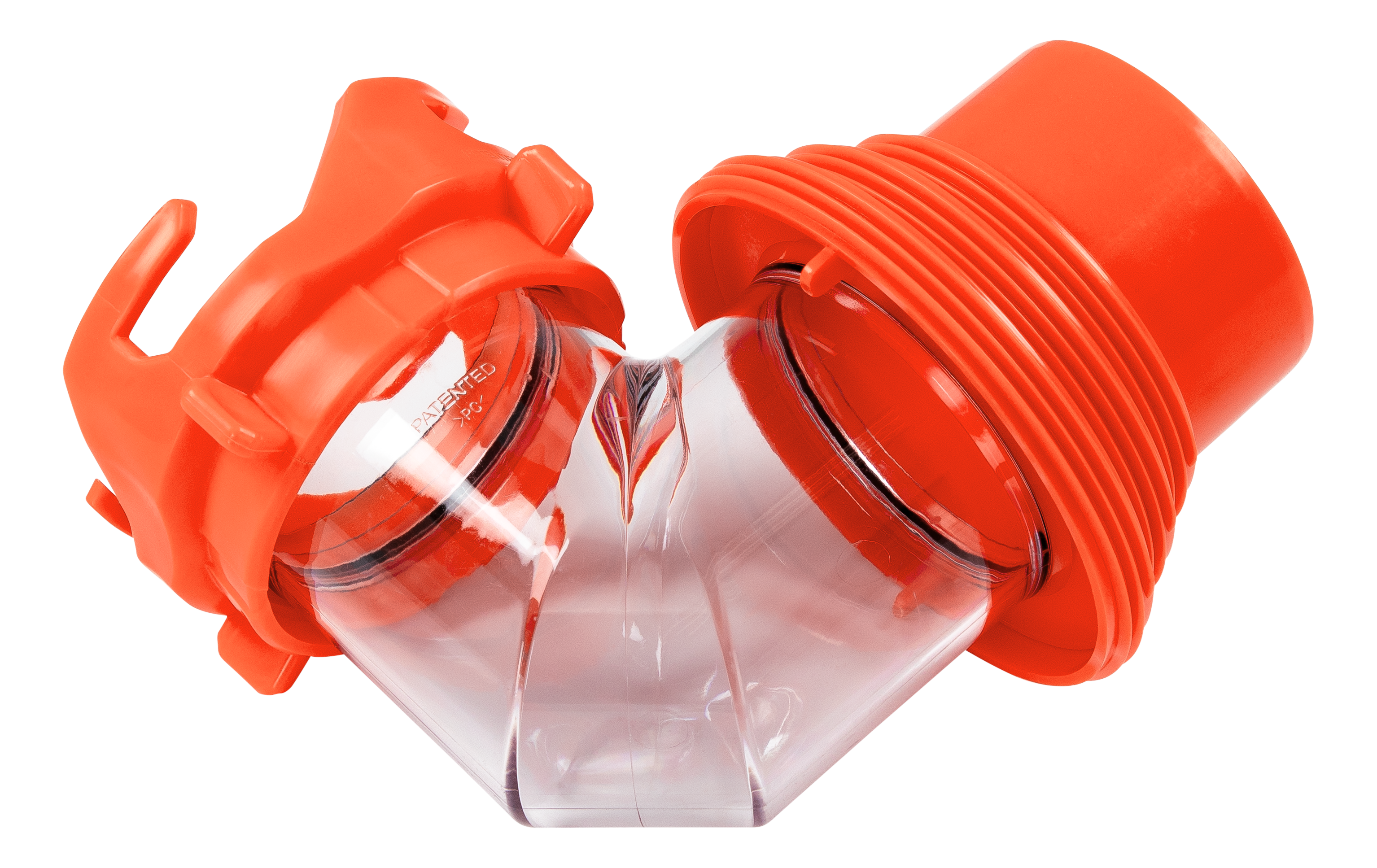 Lippert™ - Multi-Fit RV Sewer Elbow - 4-in-1 Clear Design - Reinforced Ears - #2024121182