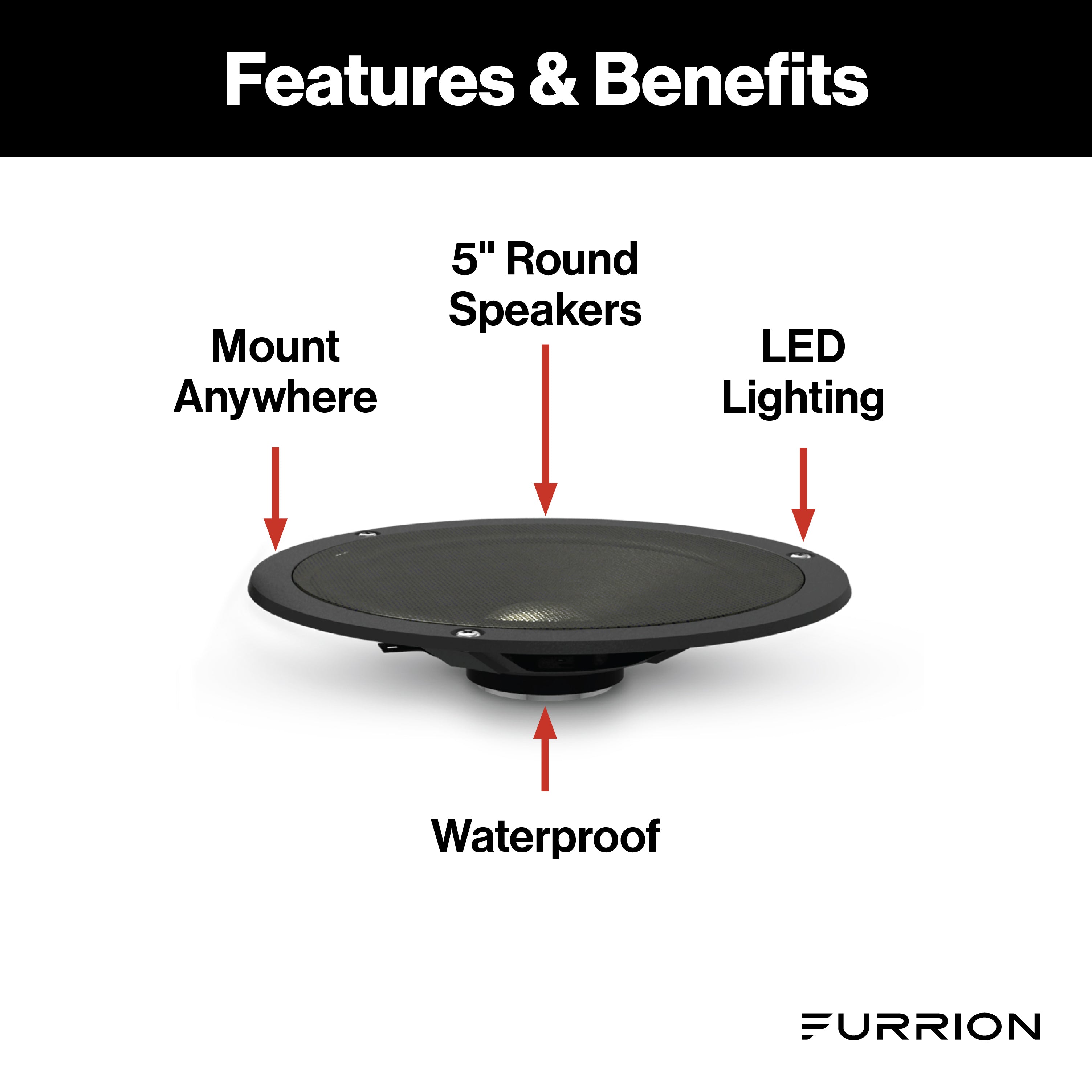 Furrion Outdoor Speaker - 5" Black #Fms5B - Image 3