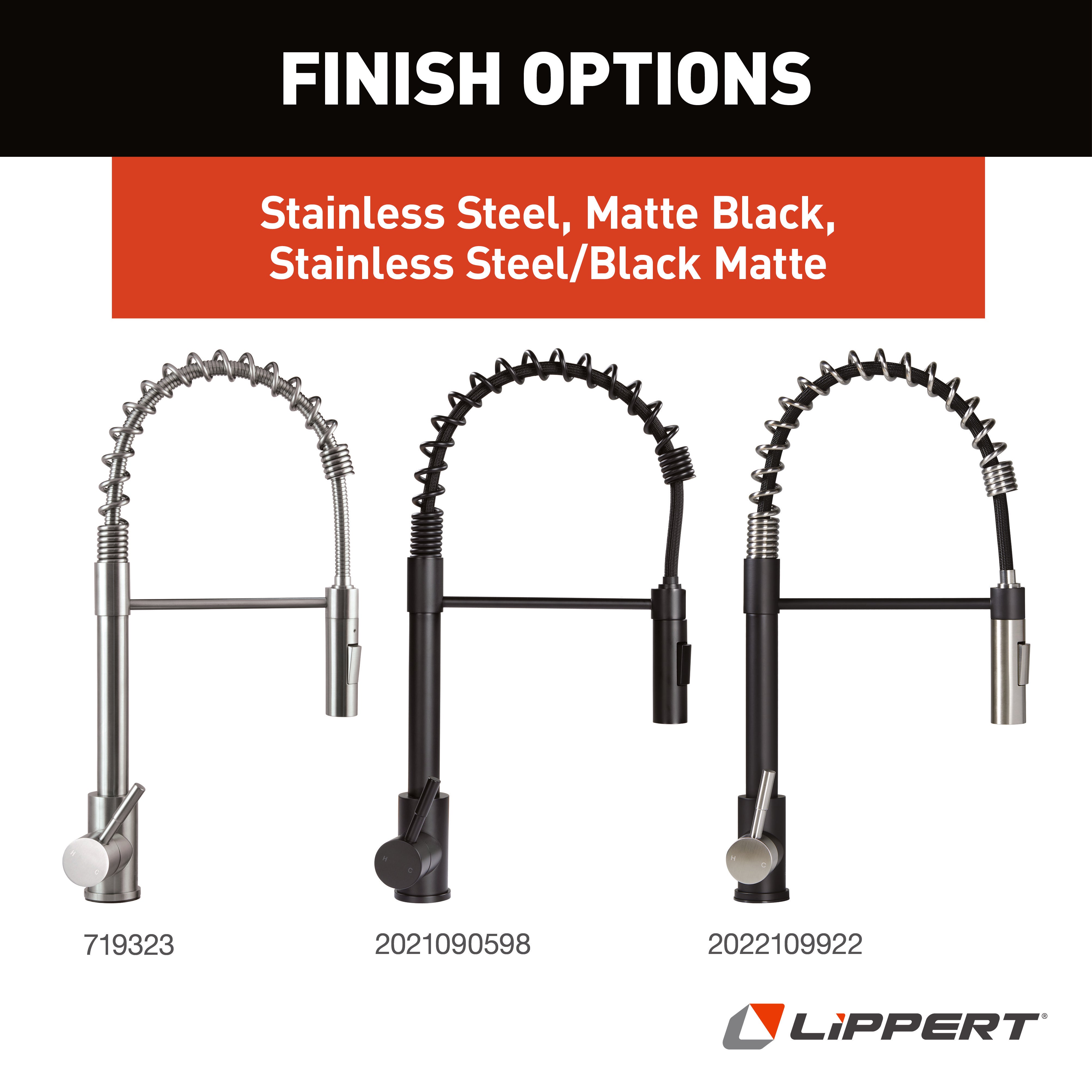 Lippert Flow Max Coiled Kitchen Faucet - Black Matte #2021090598 - Image 8