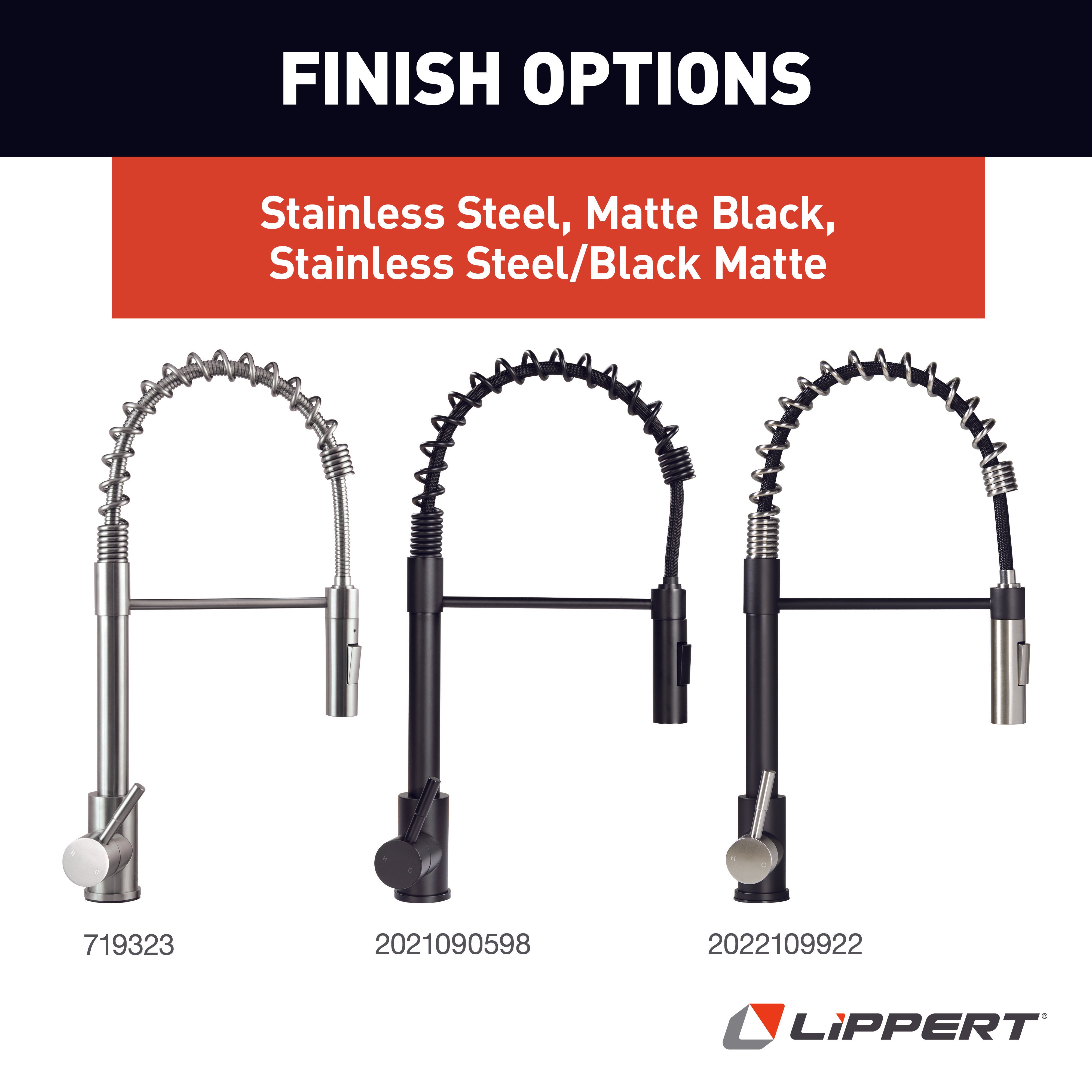 Lippert Flow Max Coiled Kitchen Faucet - Black/Stainless Steel #2022109922 - Image 8